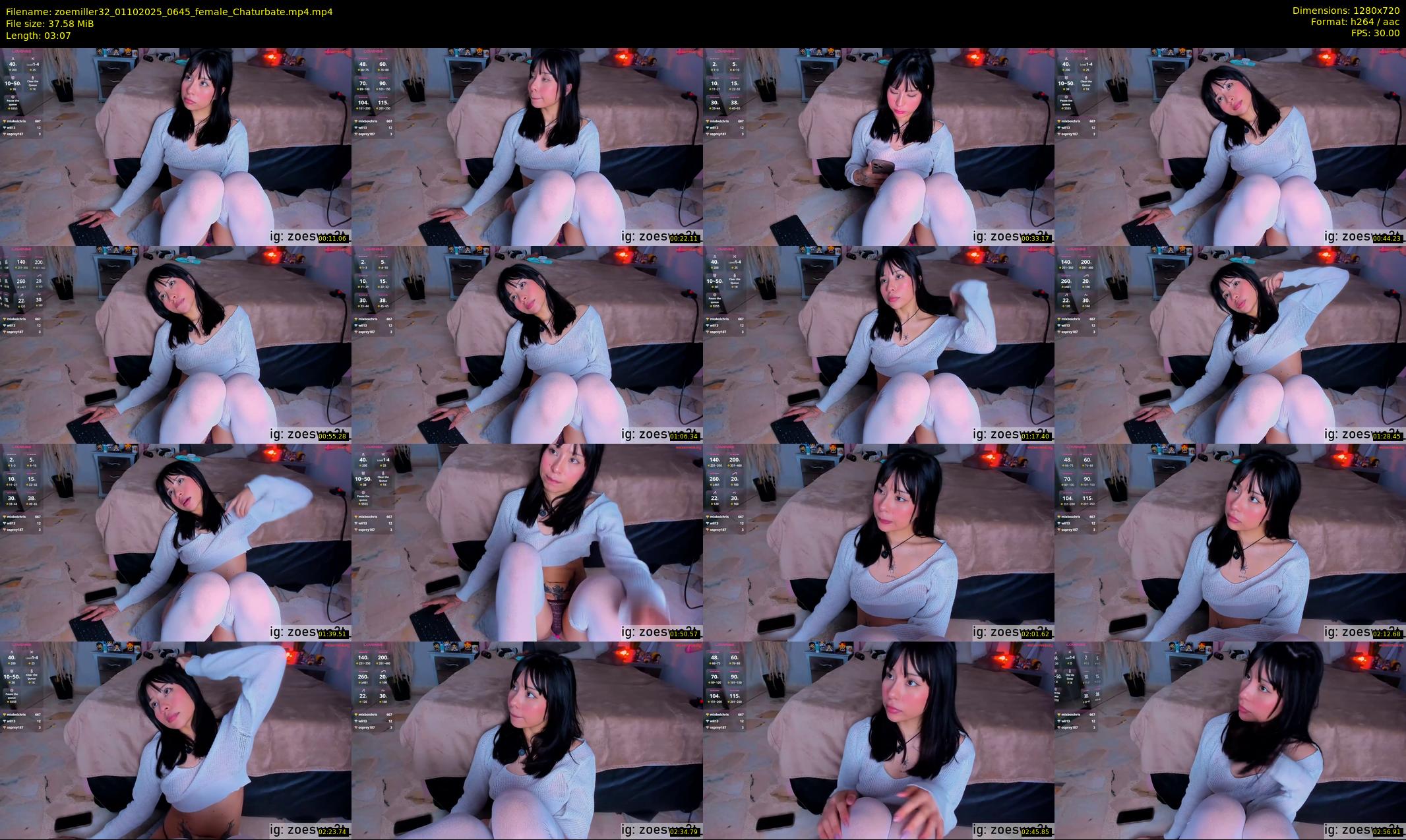 zoemiller32 — 4 minute Chaturbate female cam show recording, 720p, Oct 1, 2025