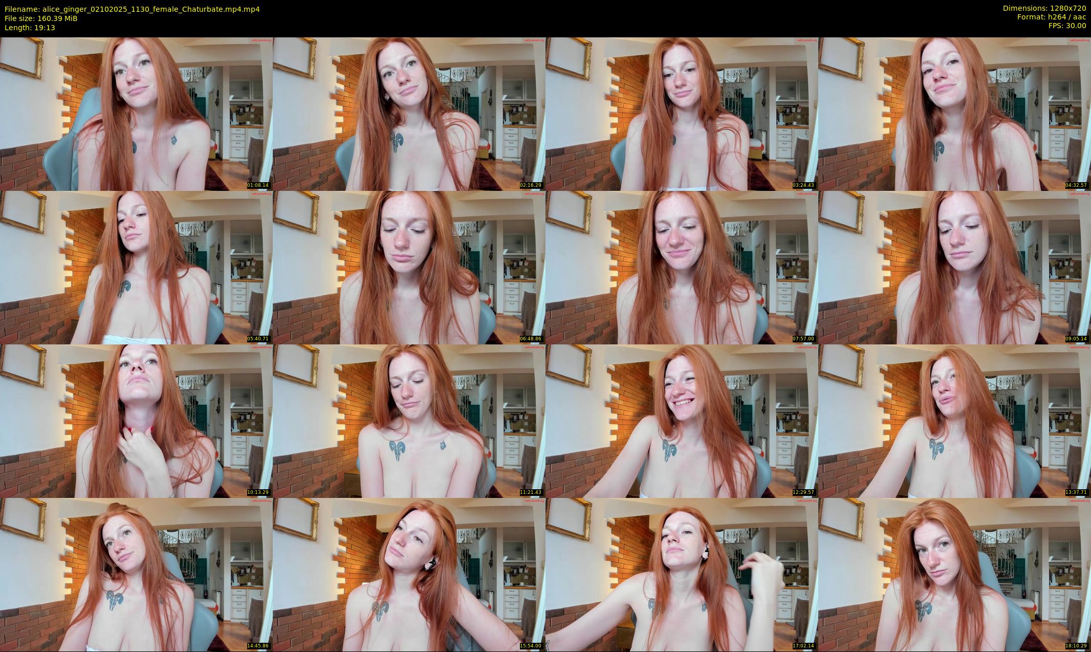 alice_ginger — 20 minute Chaturbate female cam show recording, 720p, Oct 2, 2025
