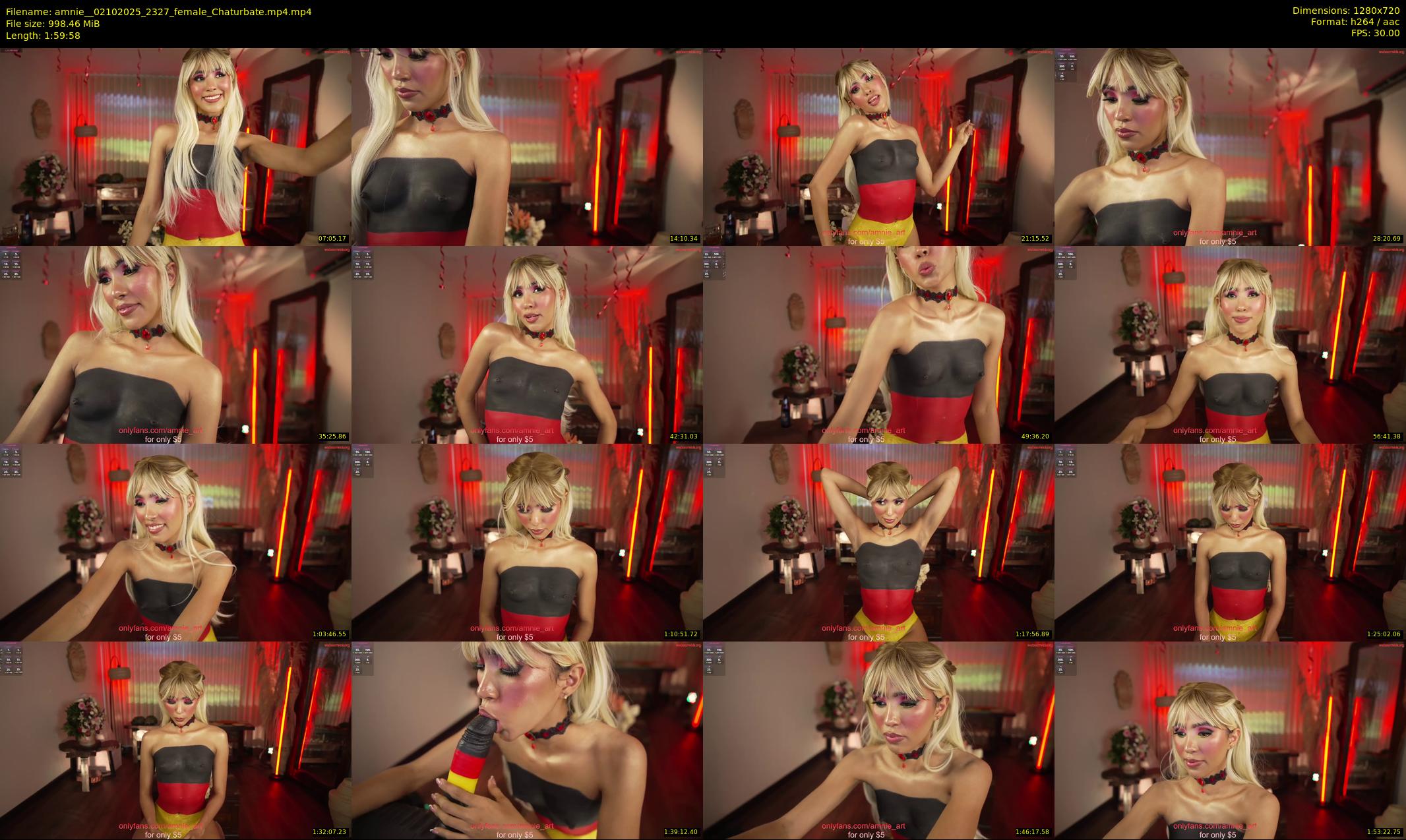 amnie_ — 120 minute Chaturbate female cam show recording, 720p, Oct 2, 2025