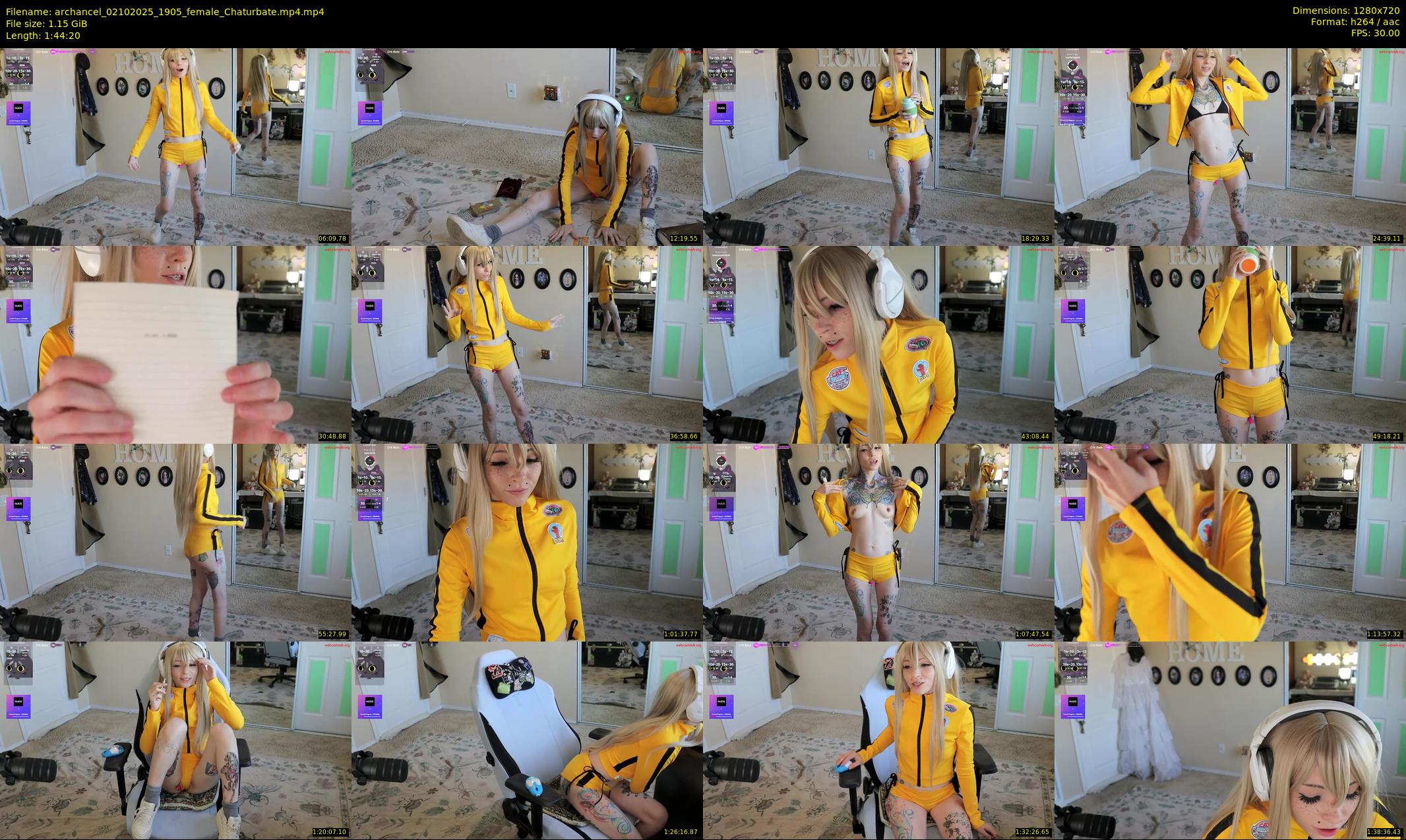 archancel — 105 minute Chaturbate female cam show recording, 720p, Oct 2, 2025