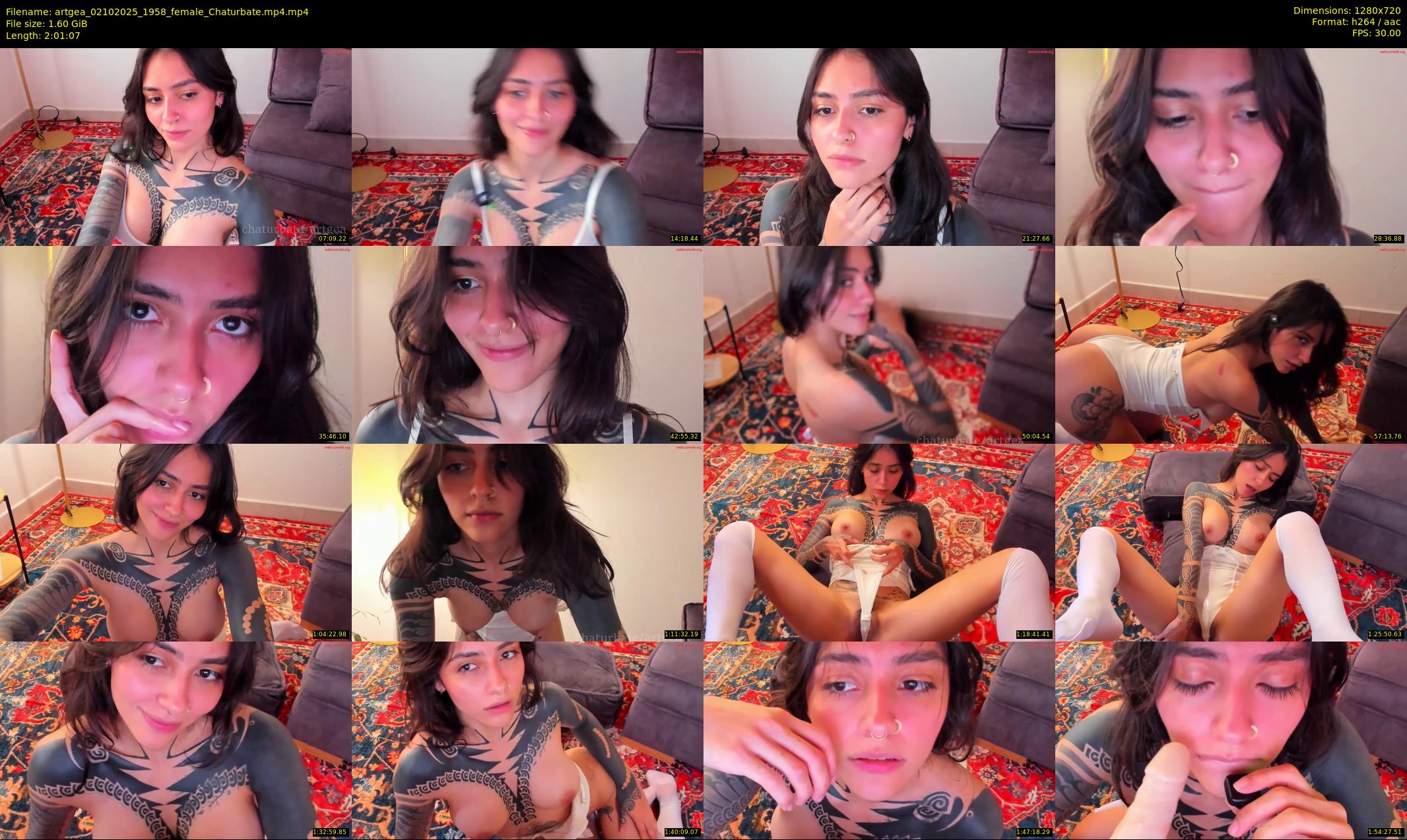 artgea — 122 minute Chaturbate female cam show recording, 720p, Oct 2, 2025