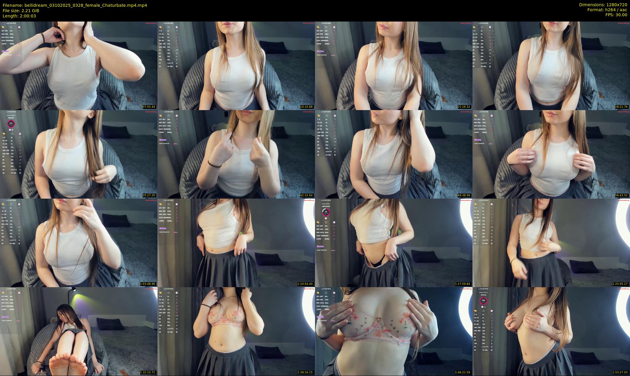 bellidream — 121 minute Chaturbate female cam show recording, 720p, Oct 3, 2025