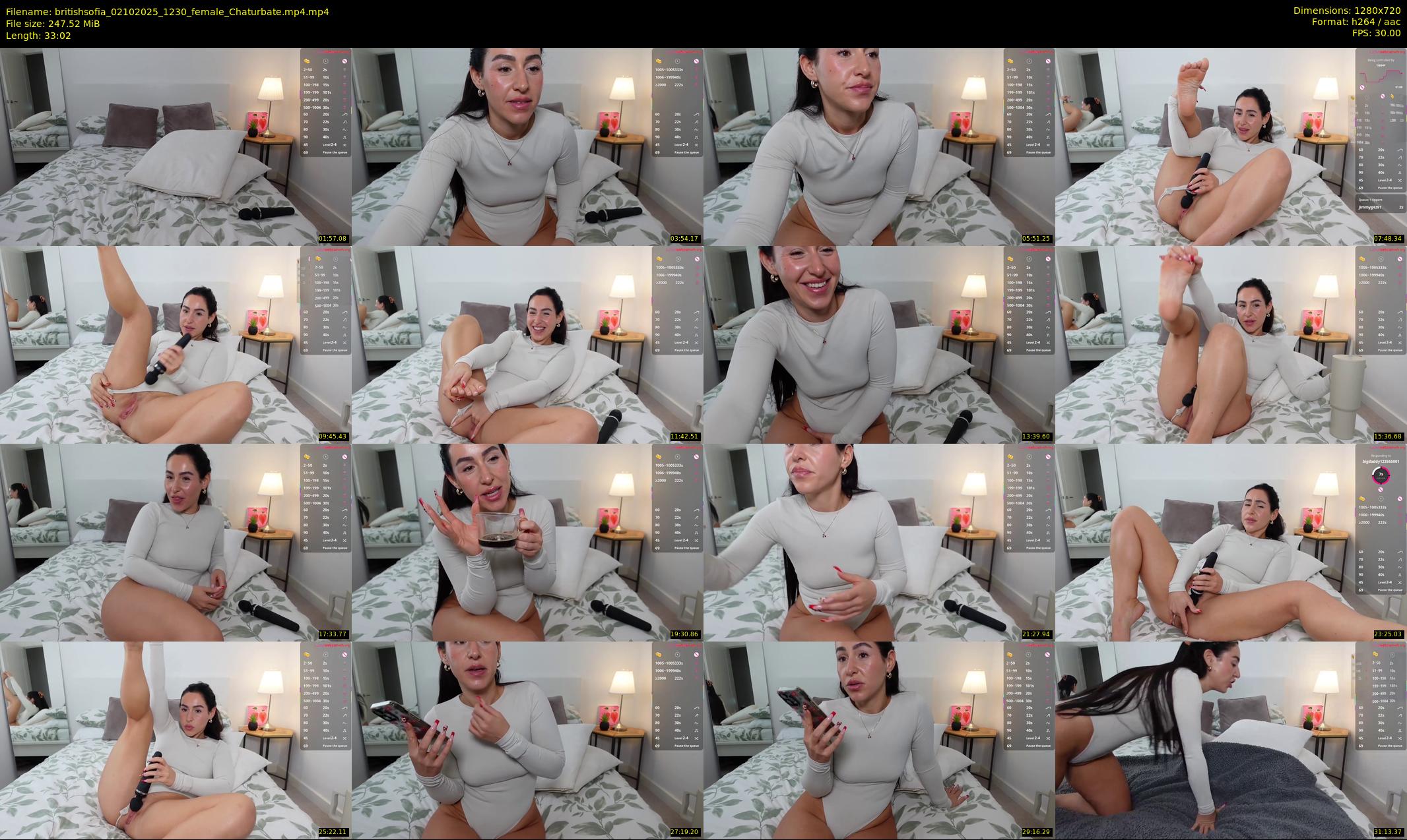 britishsofia — 34 minute Chaturbate female cam show recording, 720p, Oct 2, 2025