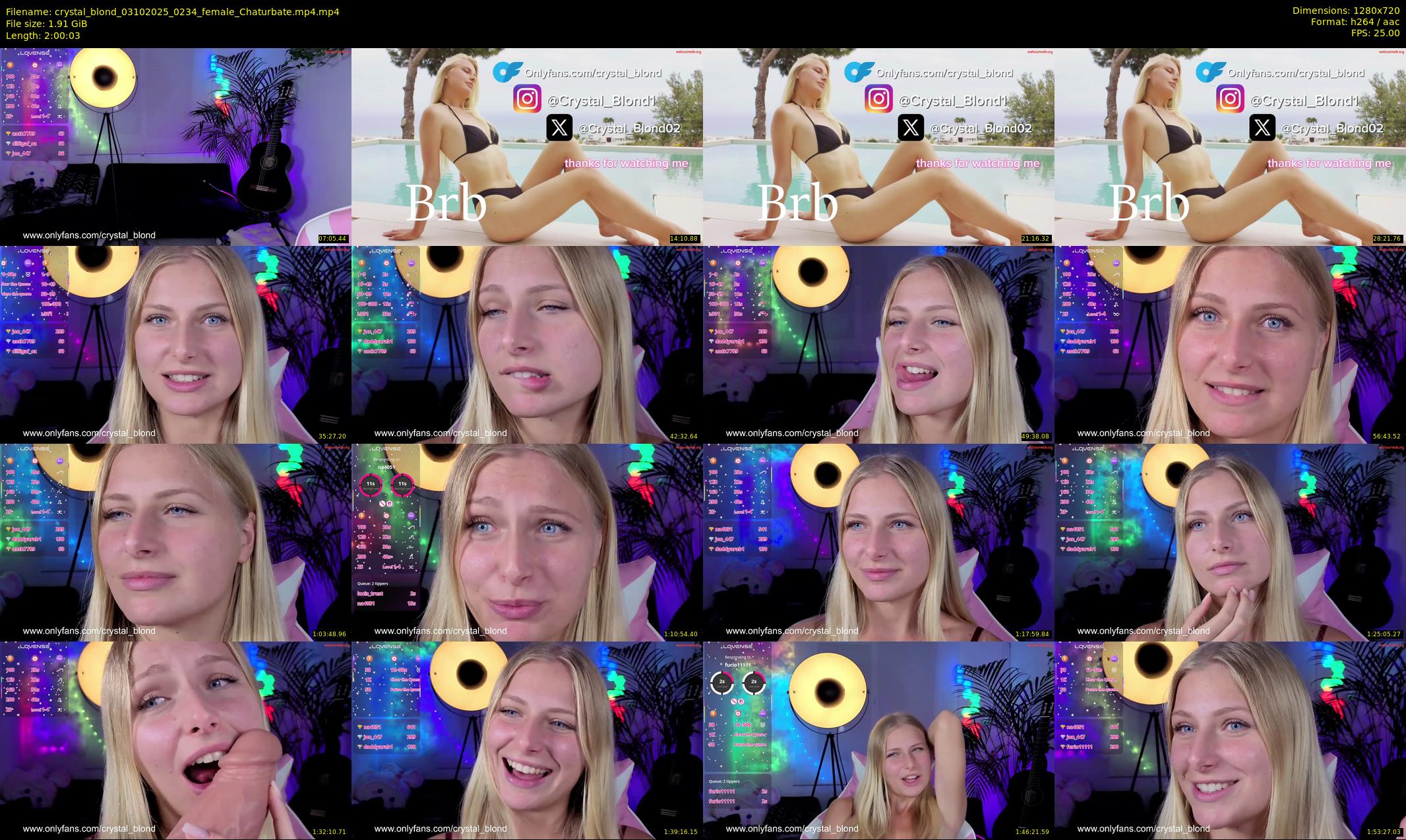 crystal_blond — 121 minute Chaturbate female cam show recording, 720p, Oct 3, 2025