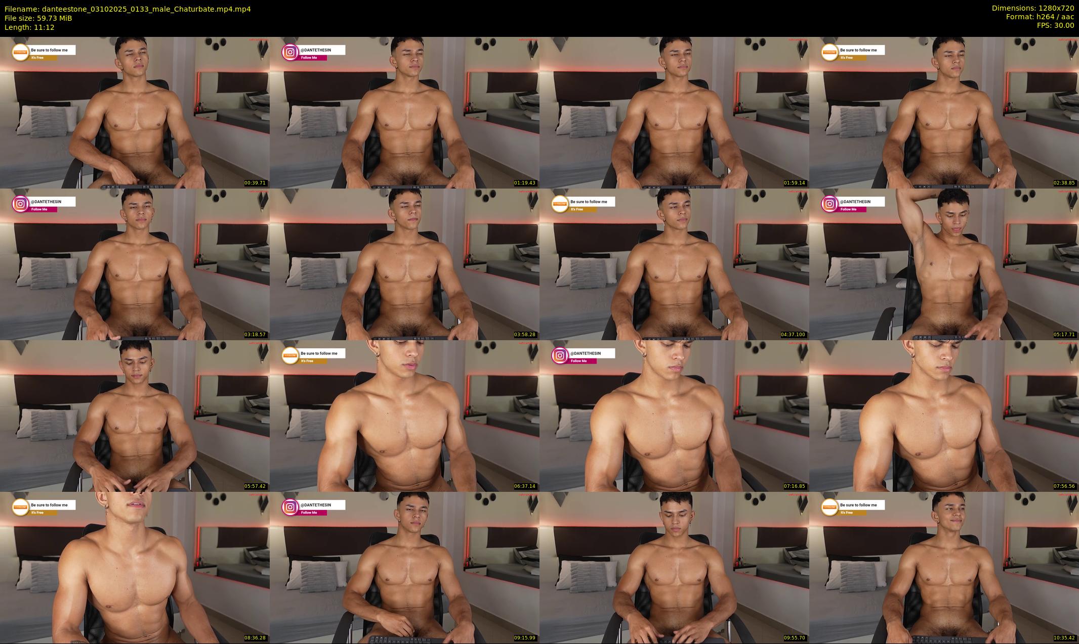 danteestone — 12 minute Chaturbate male cam show recording, 720p, Oct 3, 2025