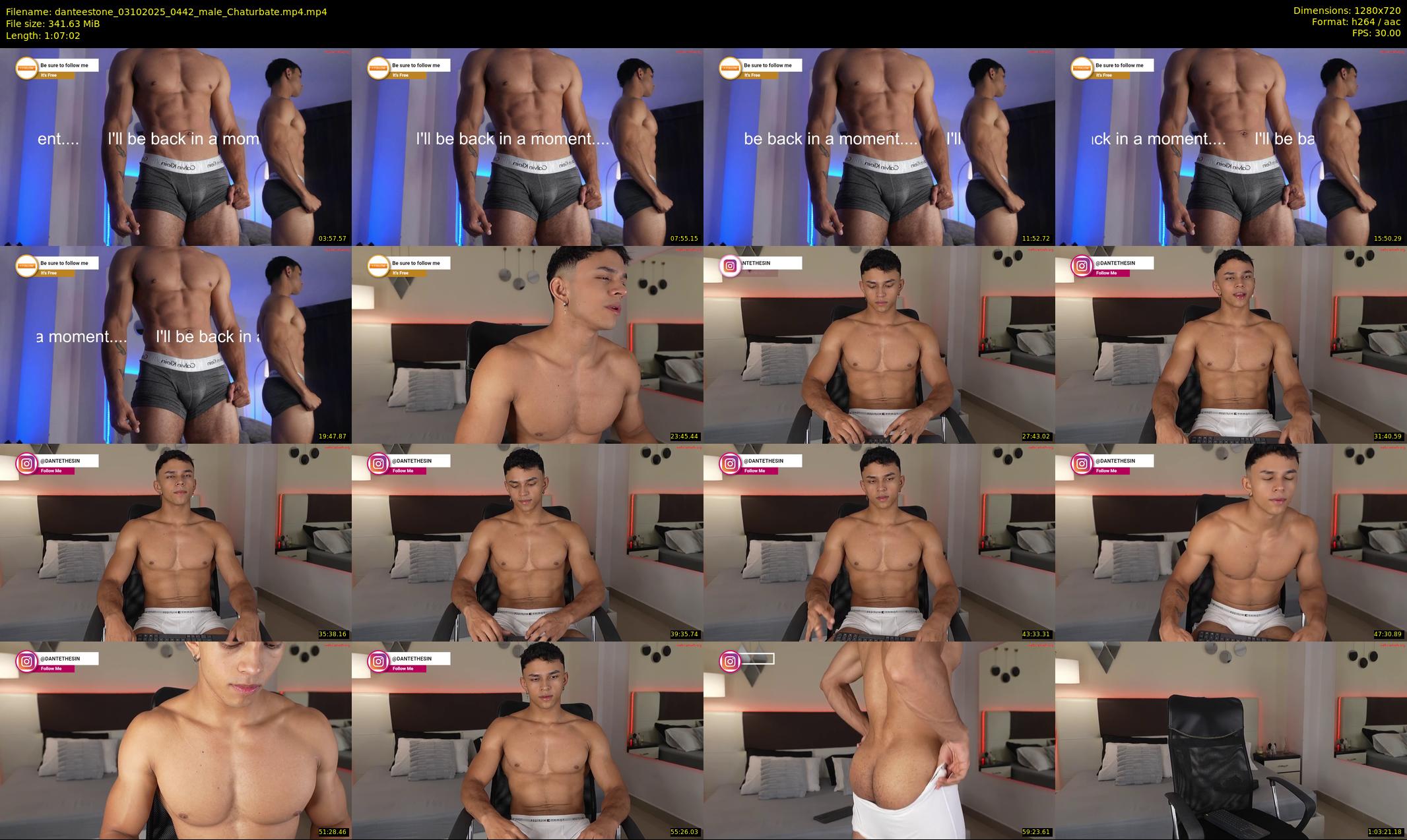 danteestone — 68 minute Chaturbate male cam show recording, 720p, Oct 3, 2025