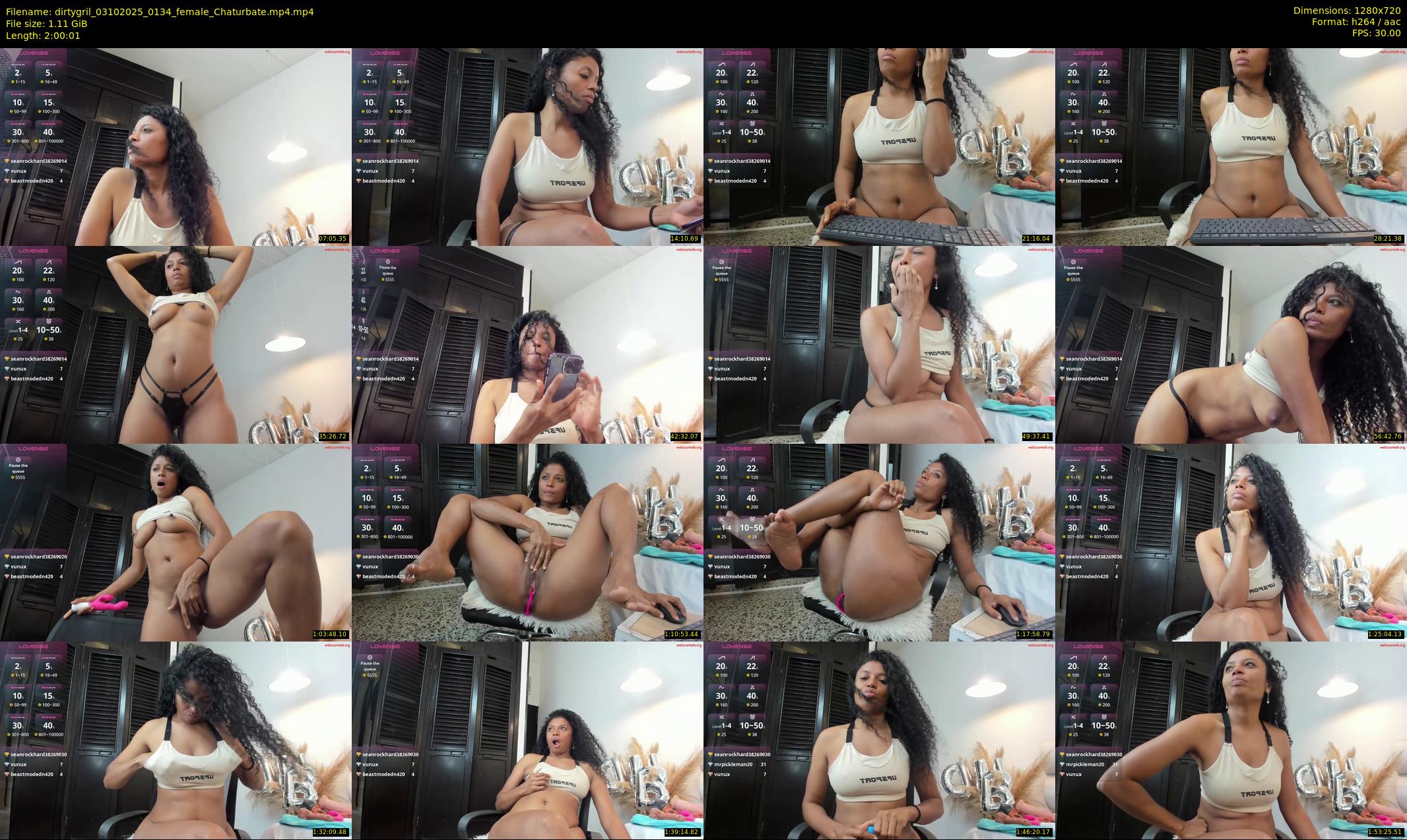 dirtygril — 121 minute Chaturbate female cam show recording, 720p, Oct 3, 2025