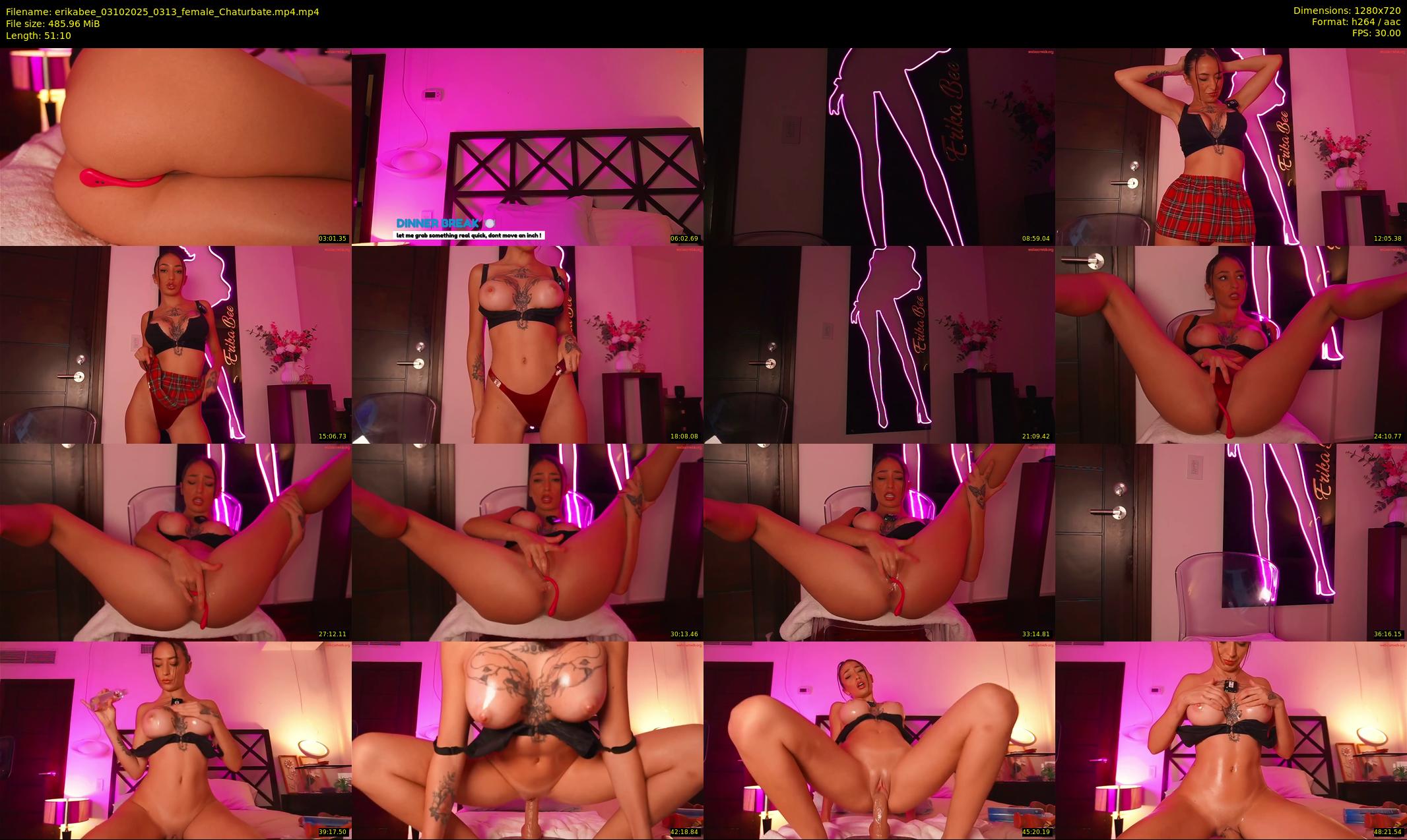 erikabee — 52 minute Chaturbate female cam show recording, 720p, Oct 3, 2025
