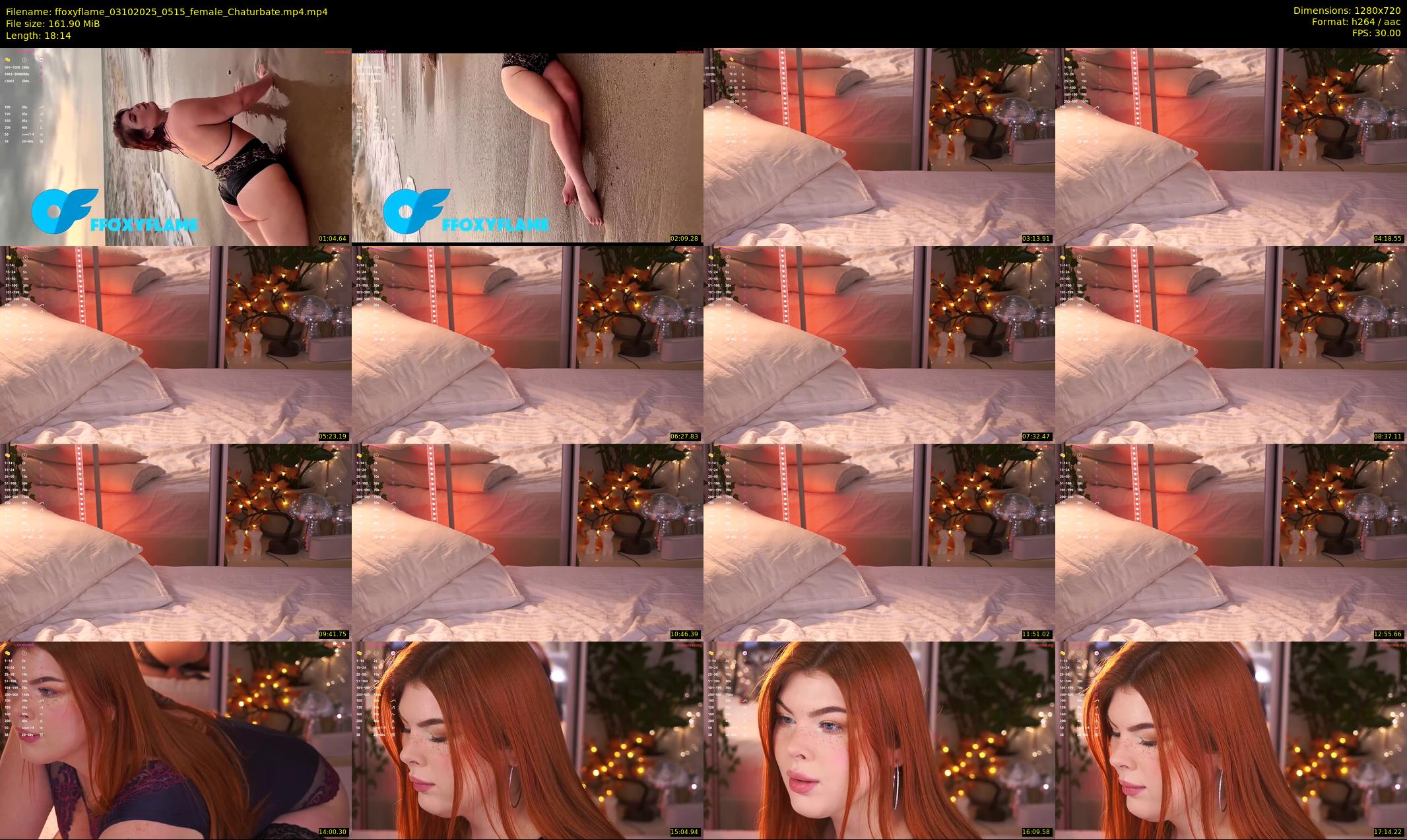 ffoxyflame — 19 minute Chaturbate female cam show recording, 720p, Oct 3, 2025