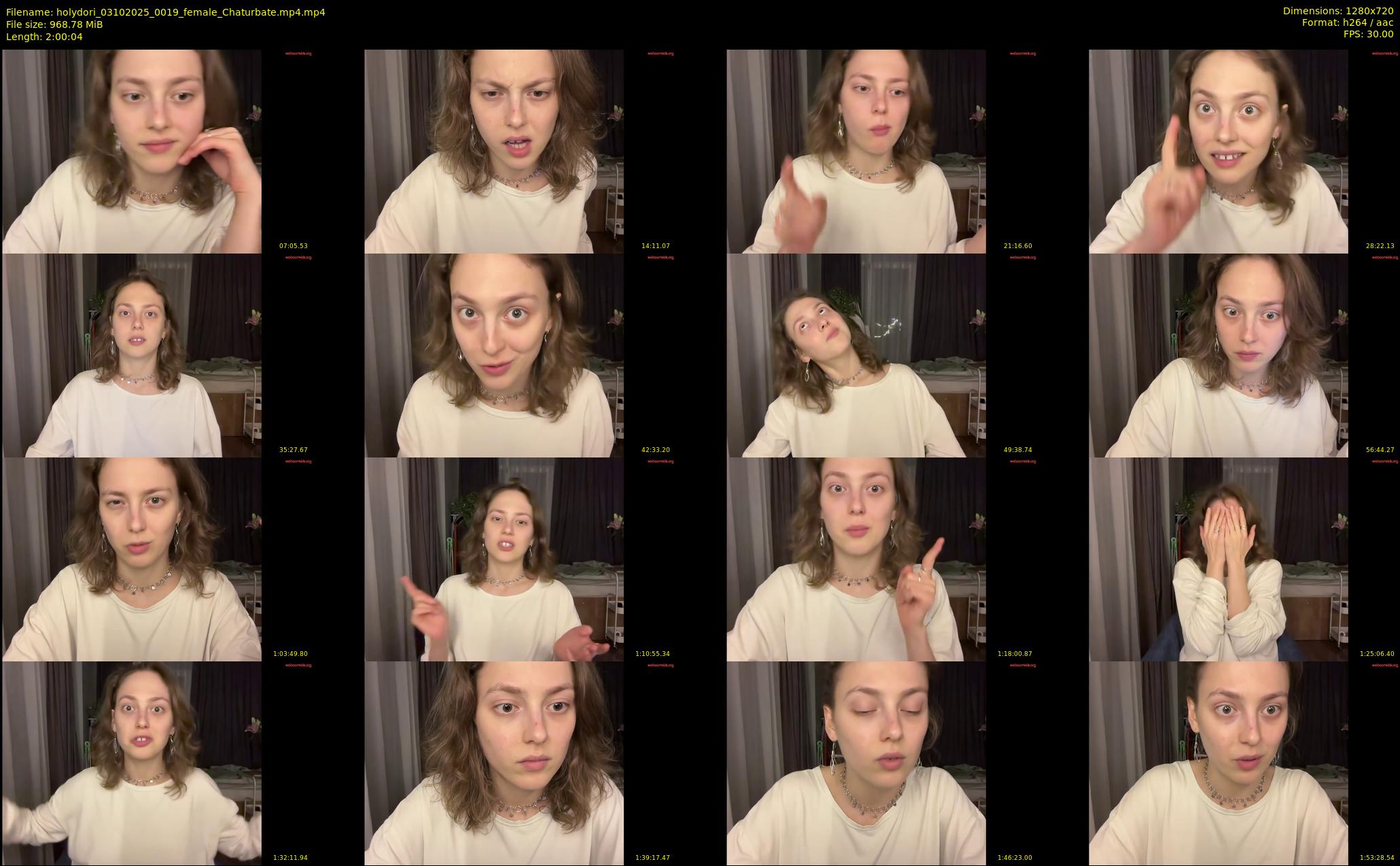 holydori — 121 minute Chaturbate female cam show recording, 720p, Oct 3, 2025