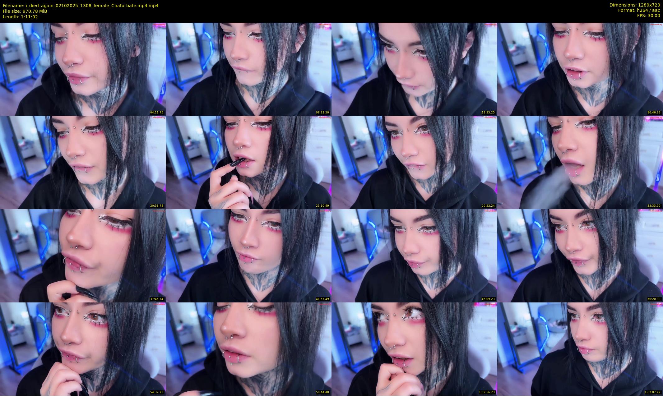 i_died_again — 72 minute Chaturbate female cam show recording, 720p, Oct 2, 2025
