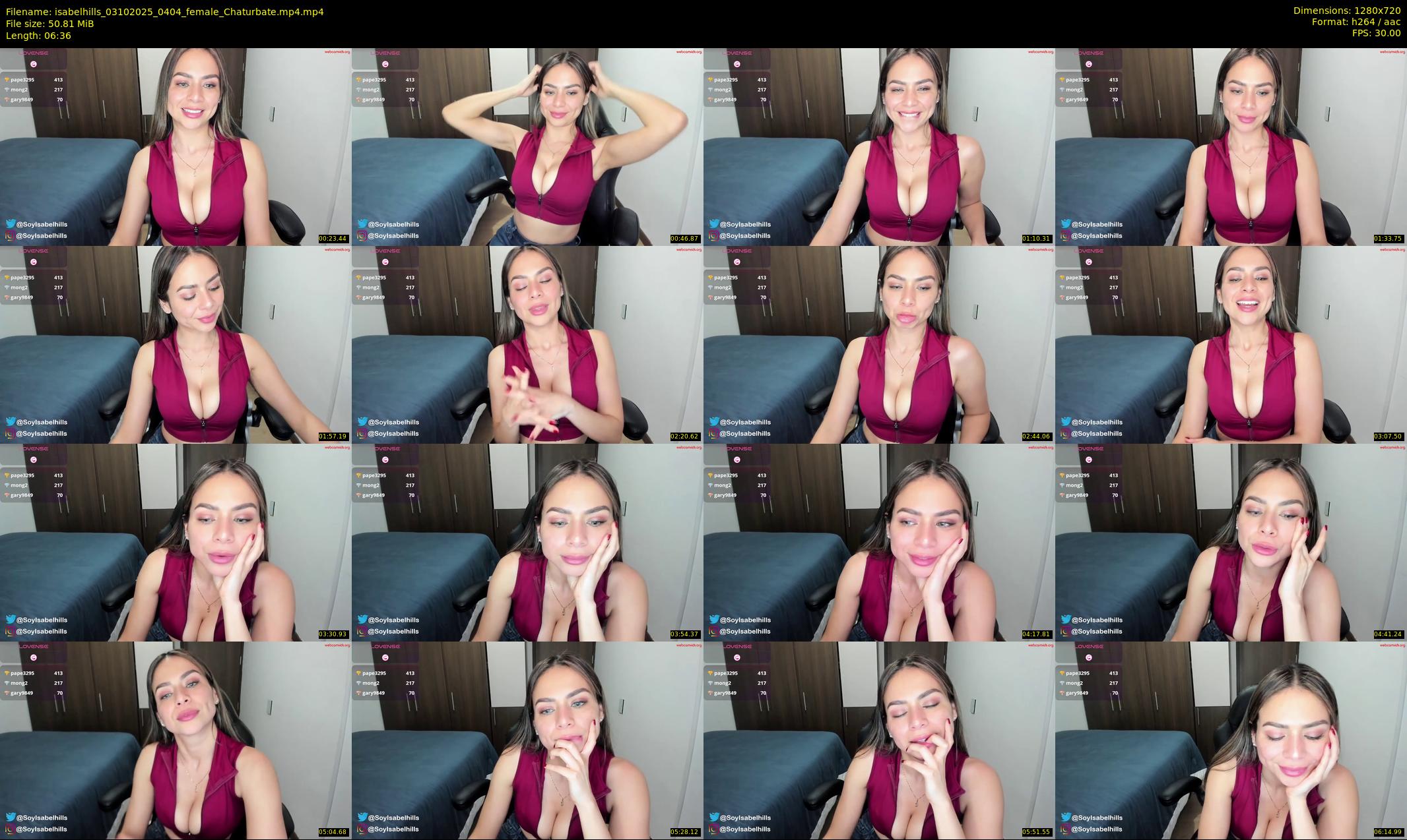 isabelhills — 7 minute Chaturbate female cam show recording, 720p, Oct 3, 2025