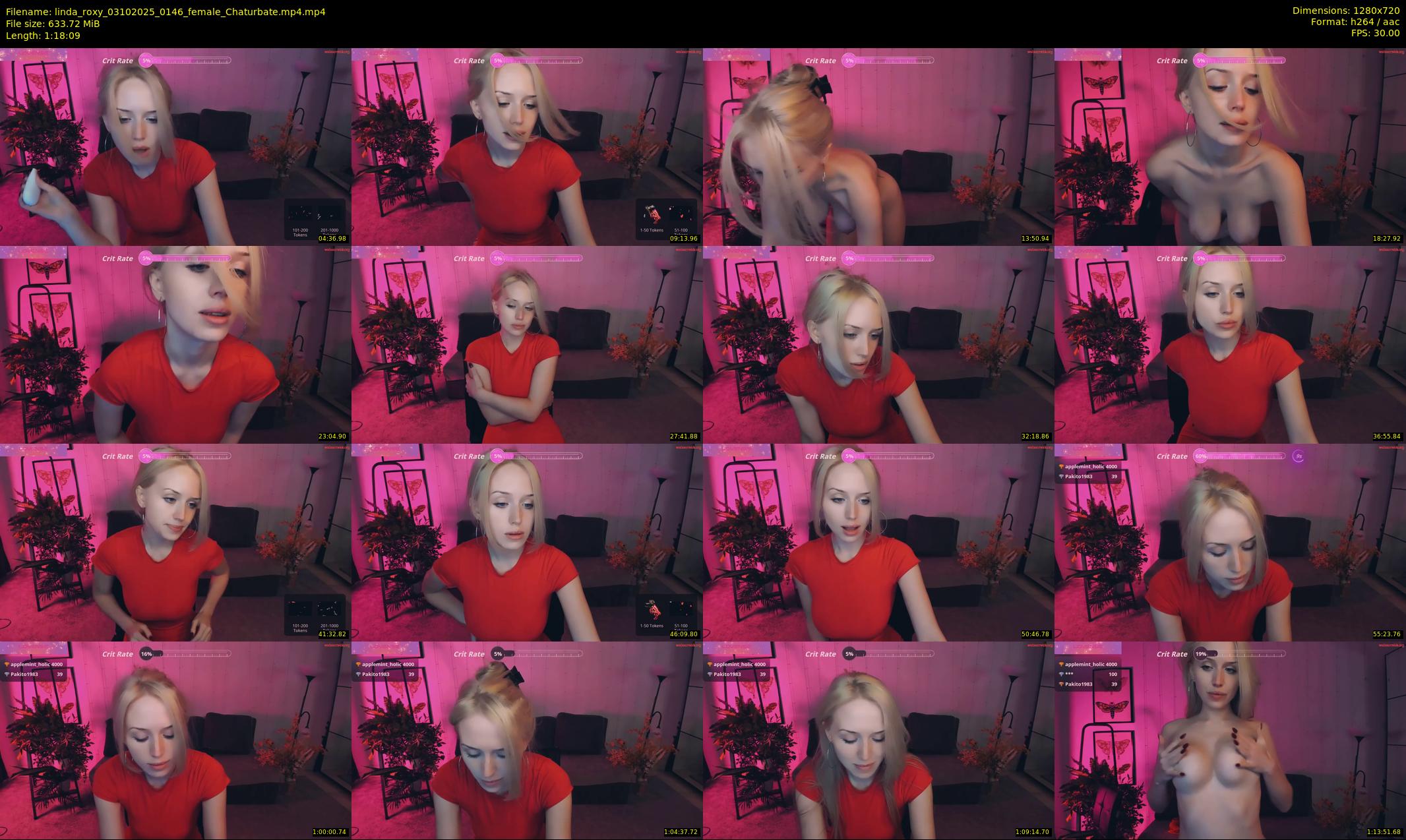 linda_roxy — 79 minute Chaturbate female cam show recording, 720p, Oct 3, 2025