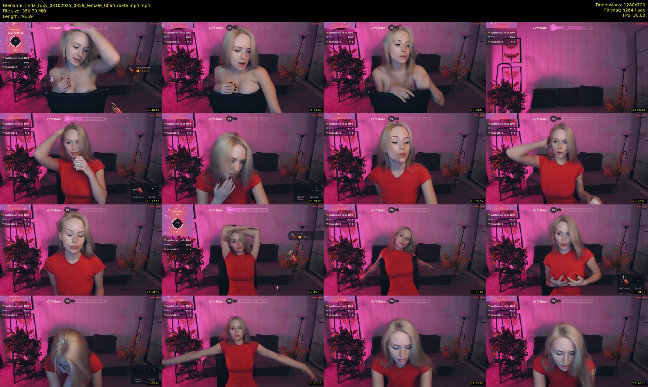 linda_roxy — 47 minute Chaturbate female cam show recording, 720p, Oct 3, 2025