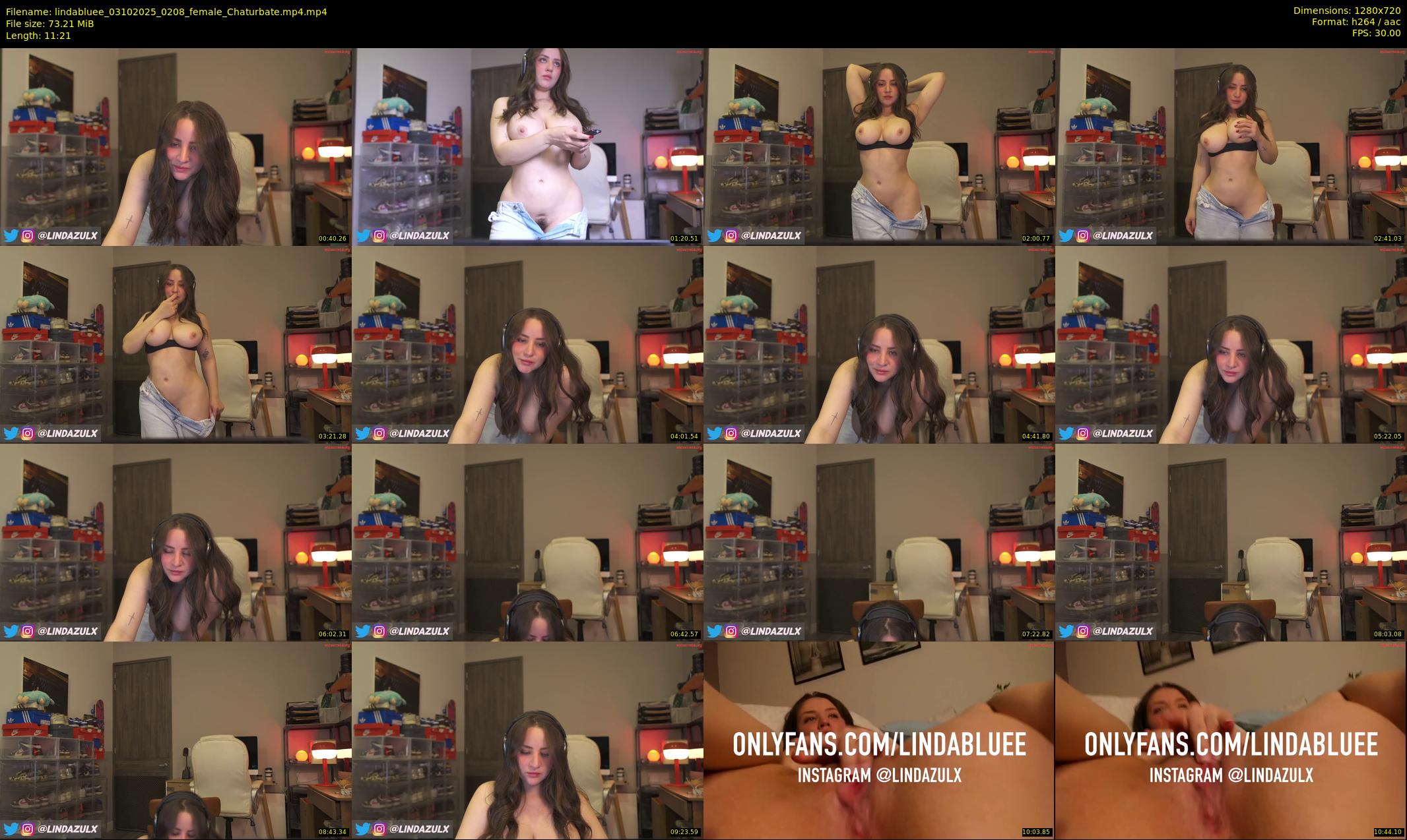 lindabluee — 12 minute Chaturbate female cam show recording, 720p, Oct 3, 2025