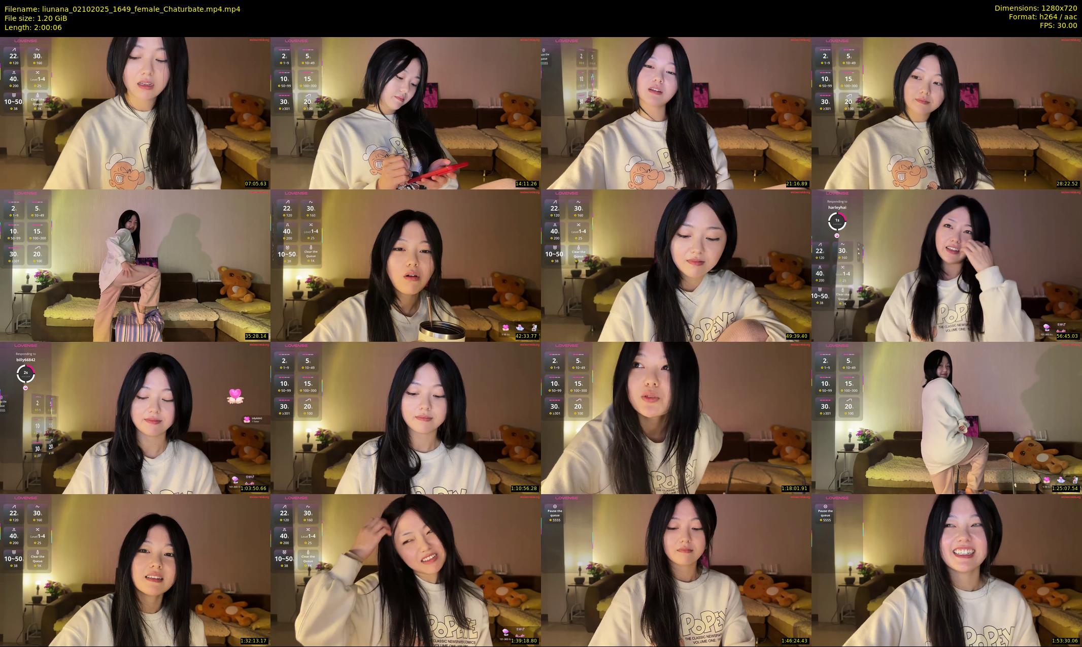 liunana — 121 minute Chaturbate female cam show recording, 720p, Oct 2, 2025