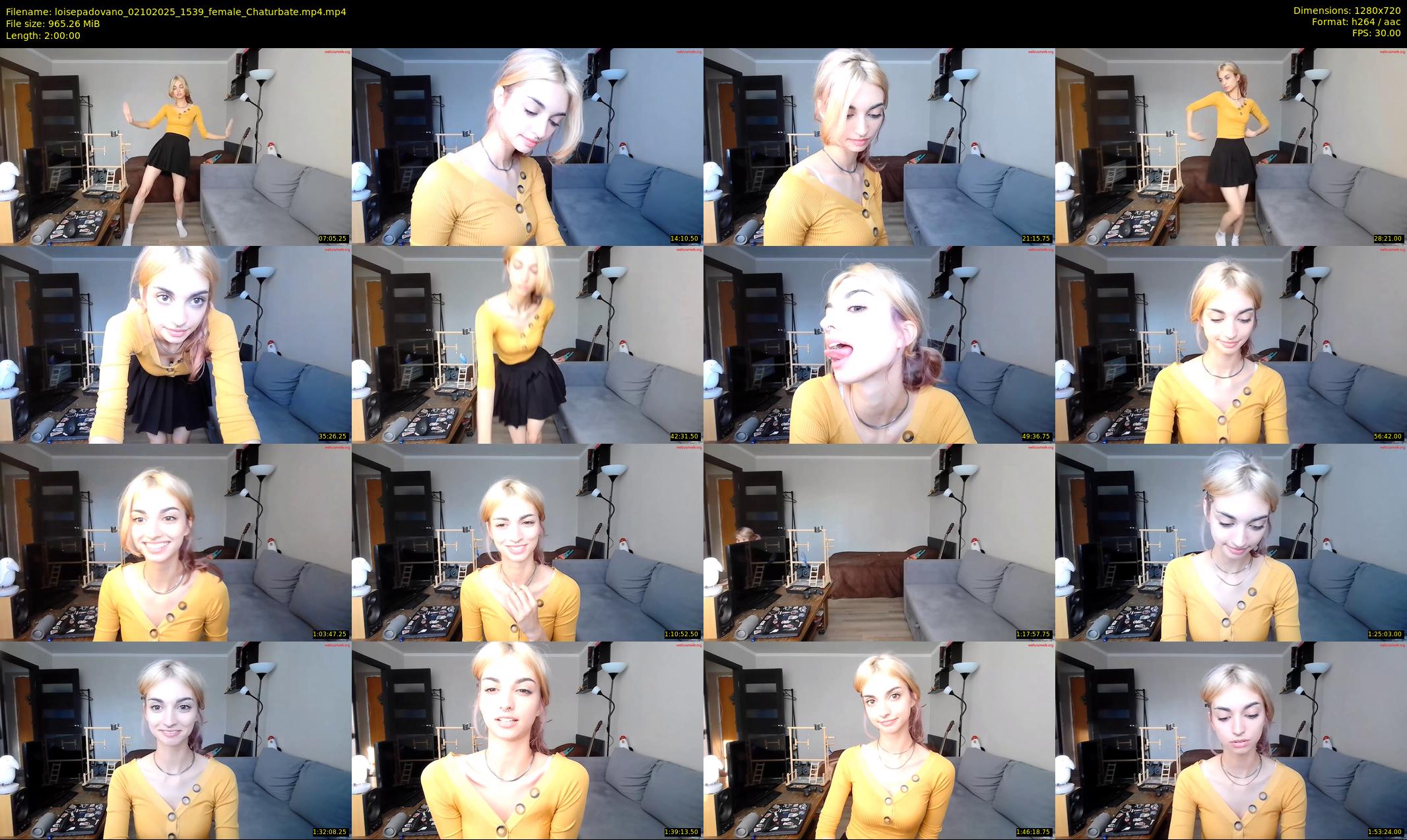 loisepadovano — 120 minute Chaturbate female cam show recording, 720p, Oct 2, 2025
