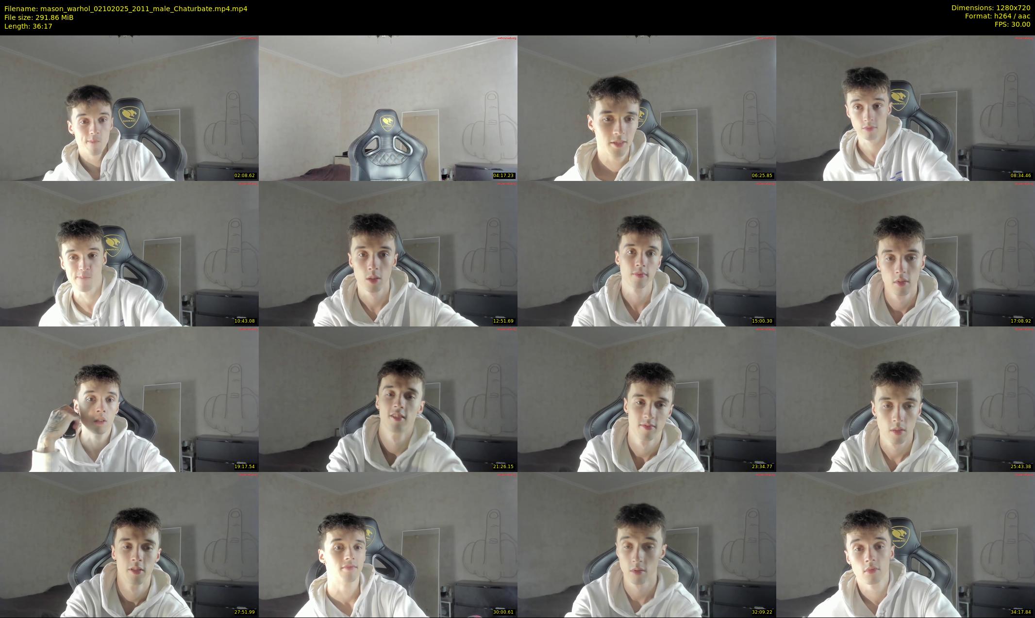 mason_warhol — 37 minute Chaturbate male cam show recording, 720p, Oct 2, 2025