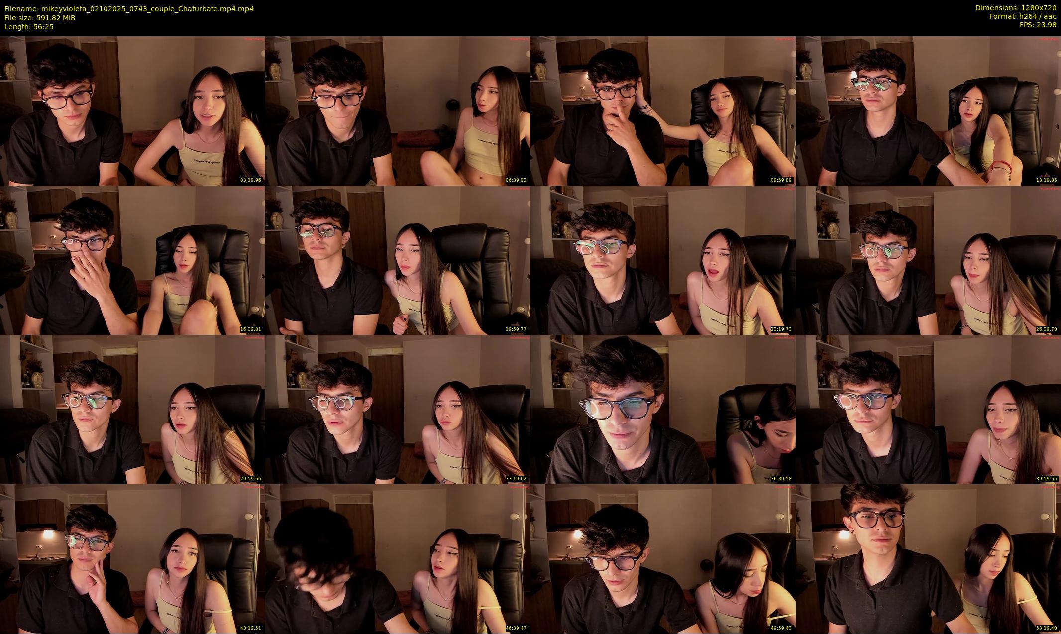 mikeyvioleta — 57 minute Chaturbate couple cam show recording, 720p, Oct 2, 2025