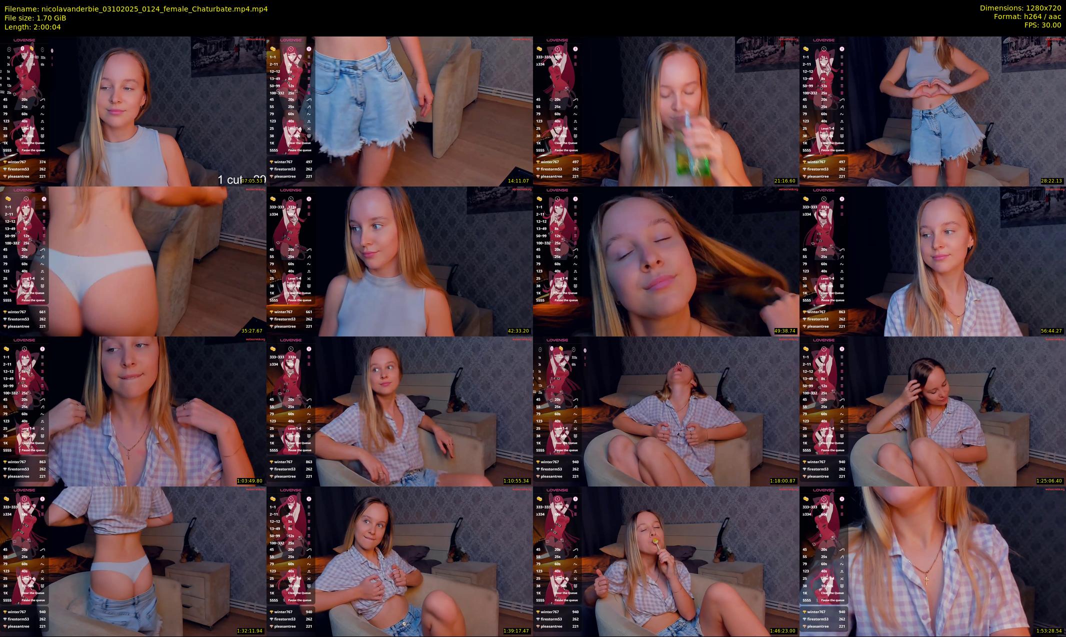 nicolavanderbie — 121 minute Chaturbate female cam show recording, 720p, Oct 3, 2025