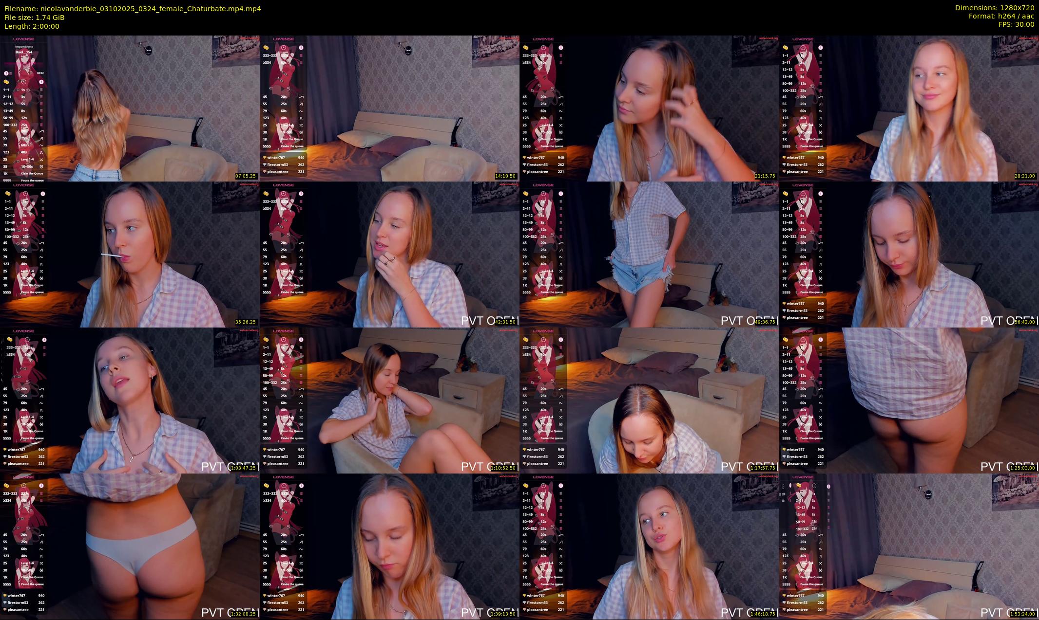nicolavanderbie — 120 minute Chaturbate female cam show recording, 720p, Oct 3, 2025