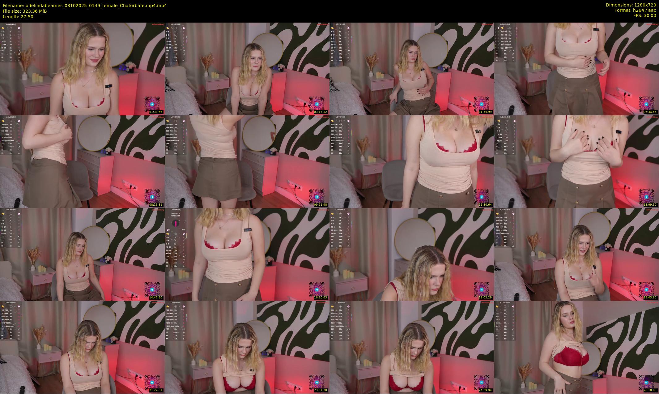 odelindabeames — 28 minute Chaturbate female cam show recording, 720p, Oct 3, 2025