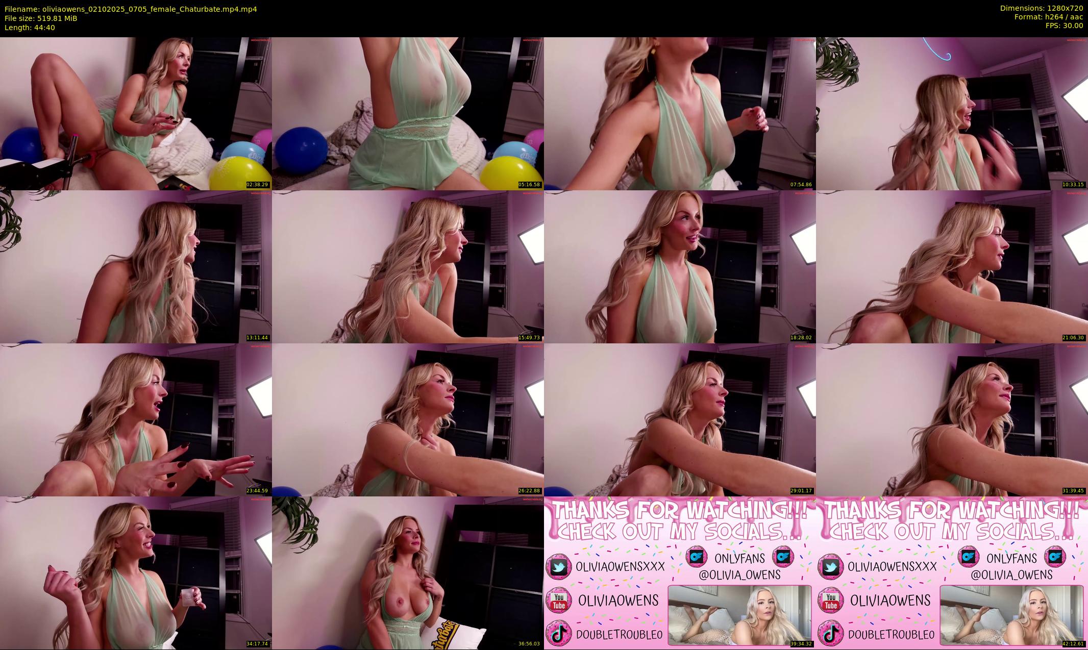 oliviaowens — 45 minute Chaturbate female cam show recording, 720p, Oct 2, 2025
