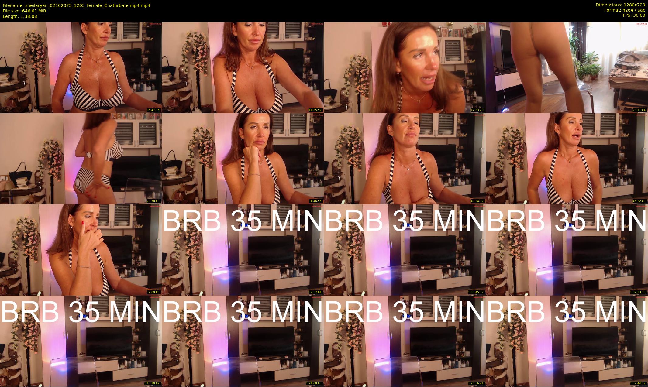 sheilaryan — 99 minute Chaturbate female cam show recording, 720p, Oct 2, 2025