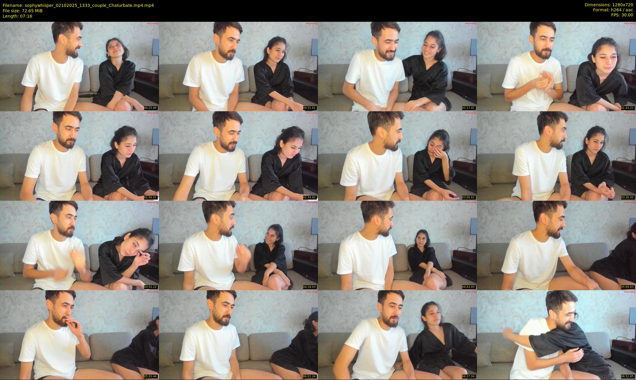 sophywhisper — 8 minute Chaturbate couple cam show recording, 720p, Oct 2, 2025
