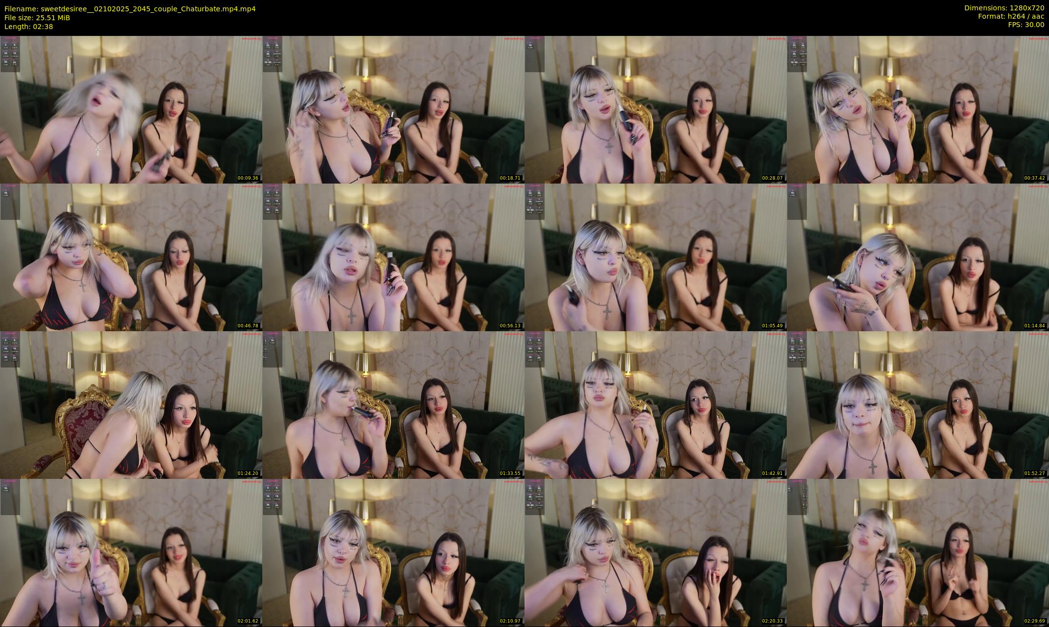 sweetdesiree_ — 3 minute Chaturbate couple cam show recording, 720p, Oct 2, 2025