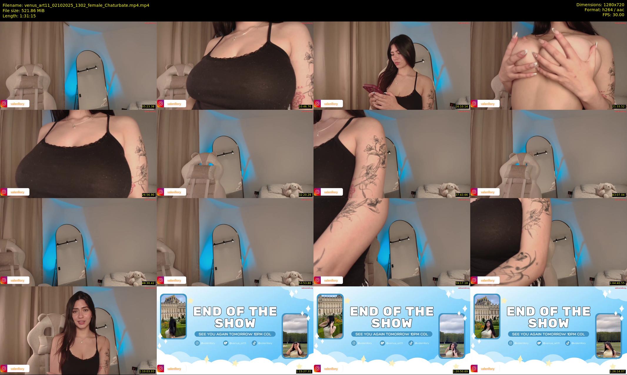 venus_art11 — 92 minute Chaturbate female cam show recording, 720p, Oct 2, 2025