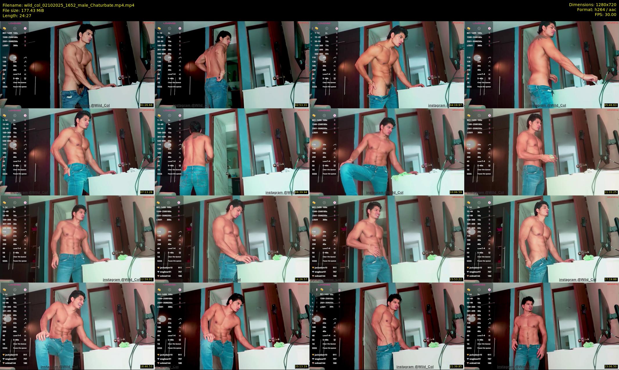 wild_col — 25 minute Chaturbate male cam show recording, 720p, Oct 2, 2025