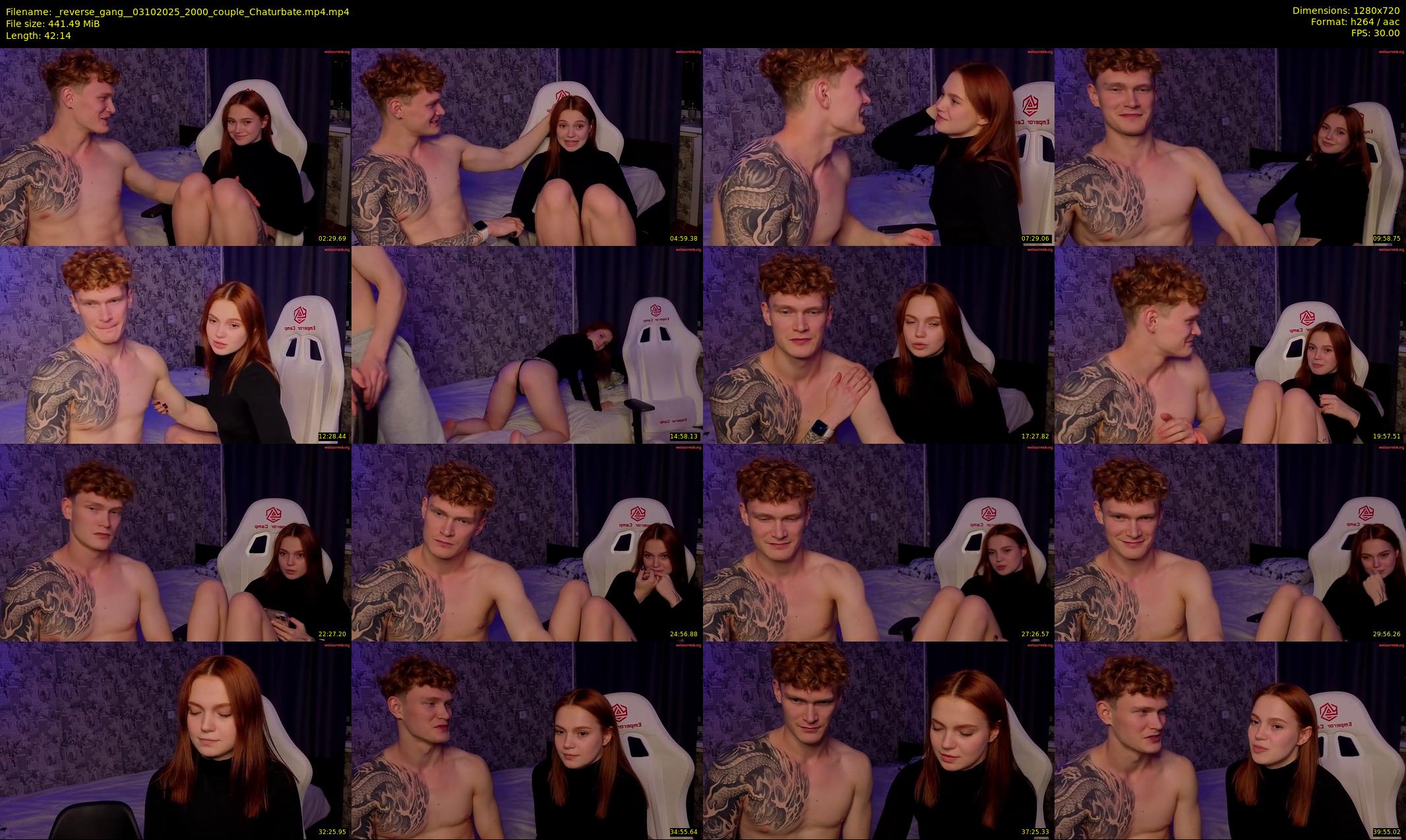 _reverse_gang_ — 43 minute Chaturbate couple cam show recording, 720p, Oct 3, 2025
