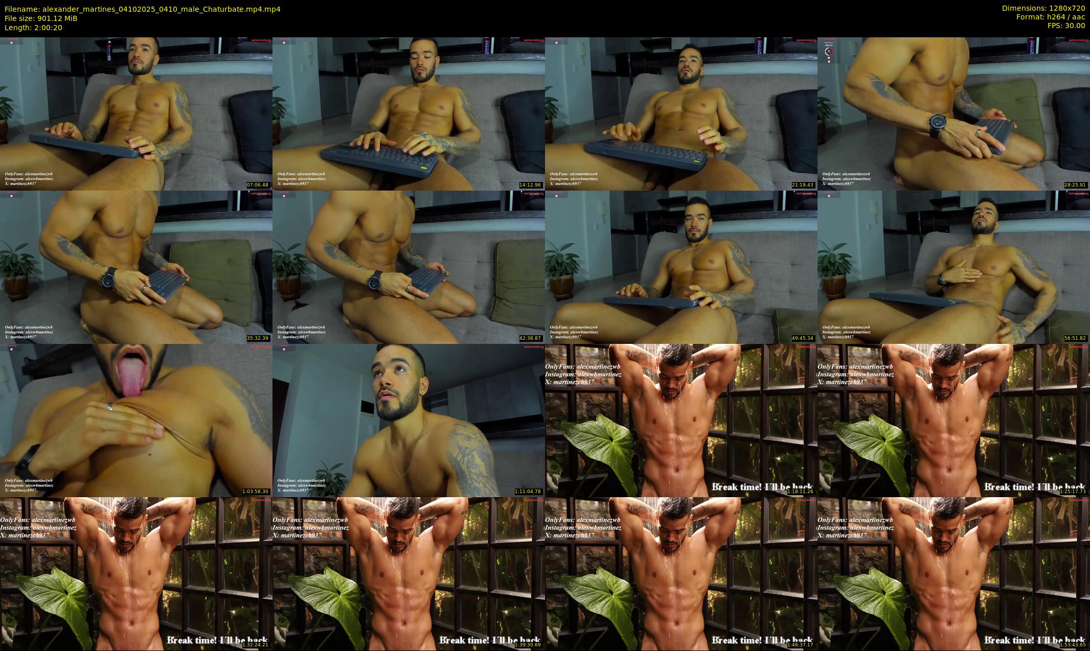 alexander_martines — 121 minute Chaturbate male cam show recording, 720p, Oct 4, 2025