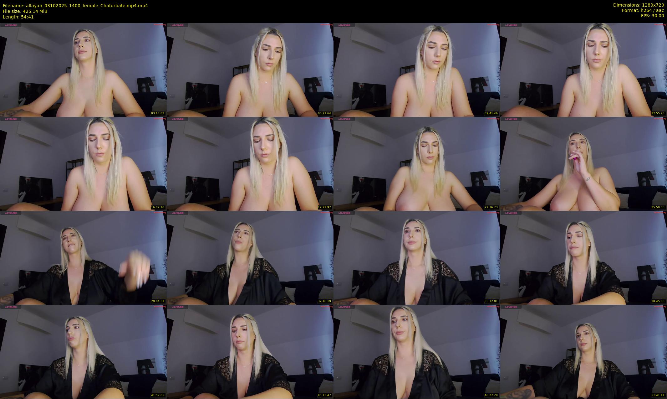 allayah — 55 minute Chaturbate female cam show recording, 720p, Oct 3, 2025