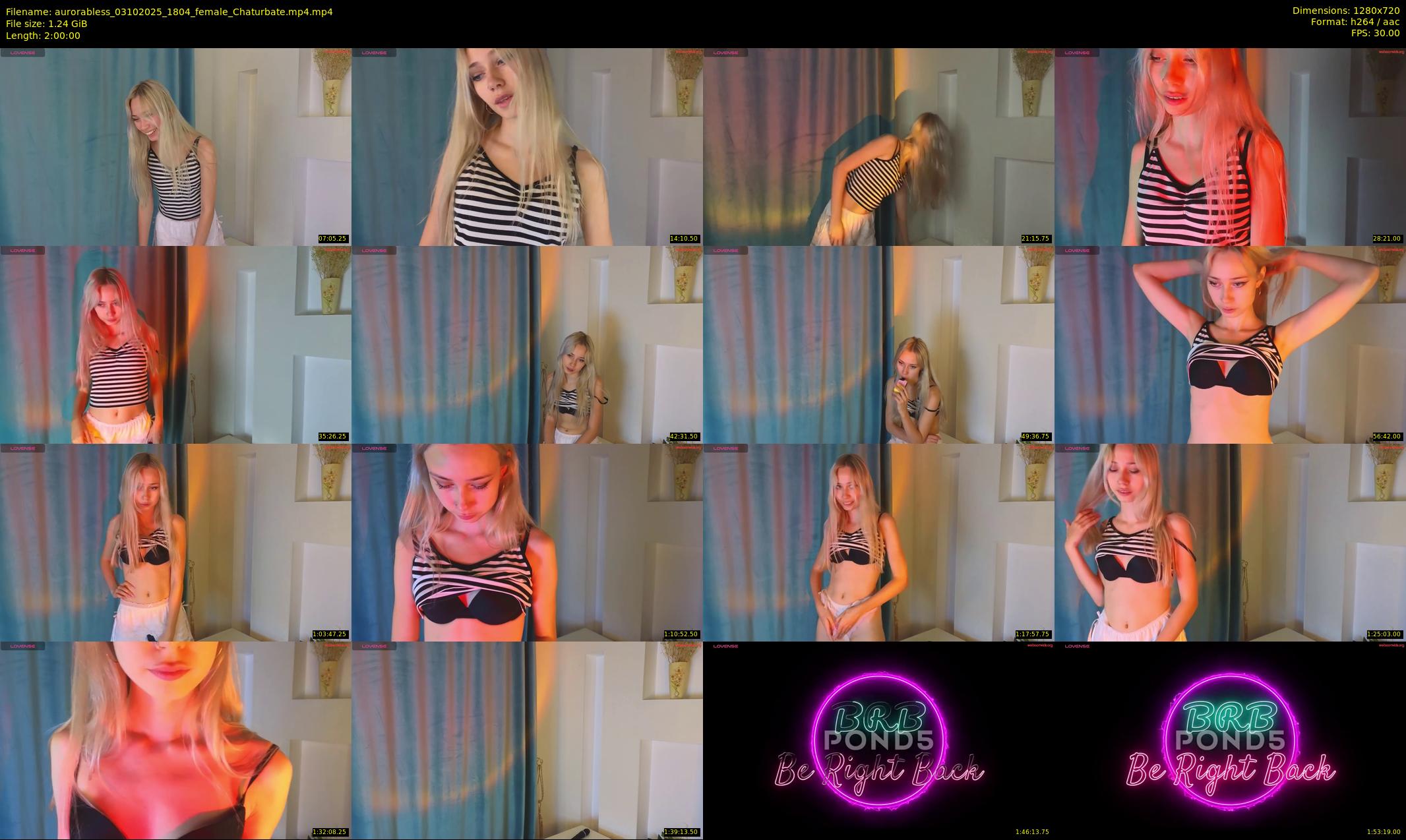 aurorabless — 120 minute Chaturbate female cam show recording, 720p, Oct 3, 2025