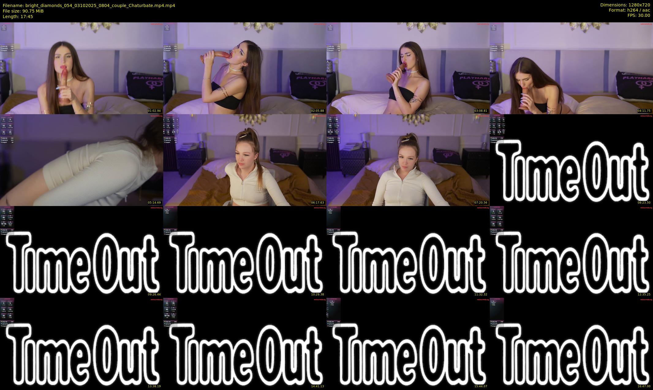 bright_diamonds_054 — 18 minute Chaturbate couple cam show recording, 720p, Oct 3, 2025