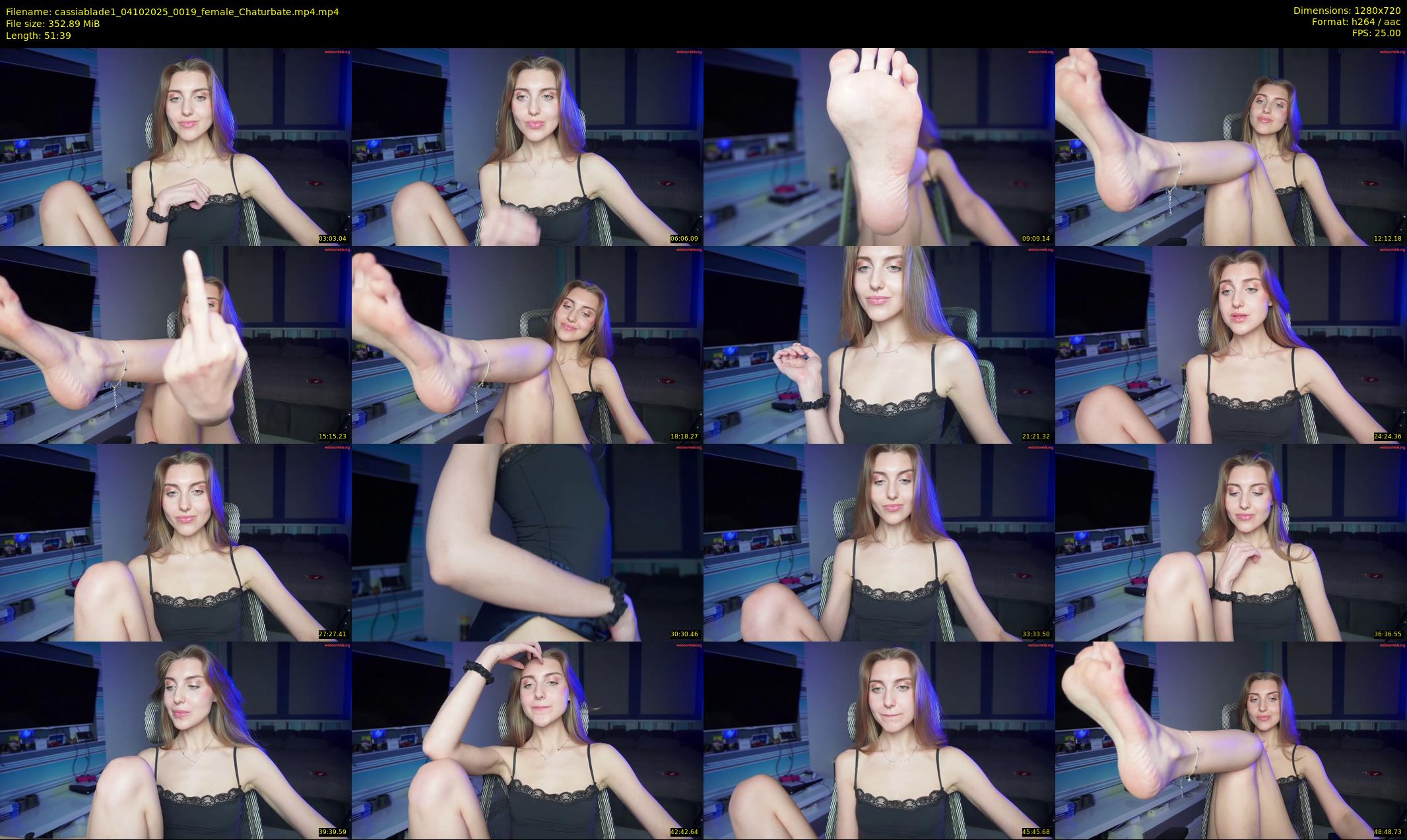 cassiablade1 — 52 minute Chaturbate female cam show recording, 720p, Oct 4, 2025