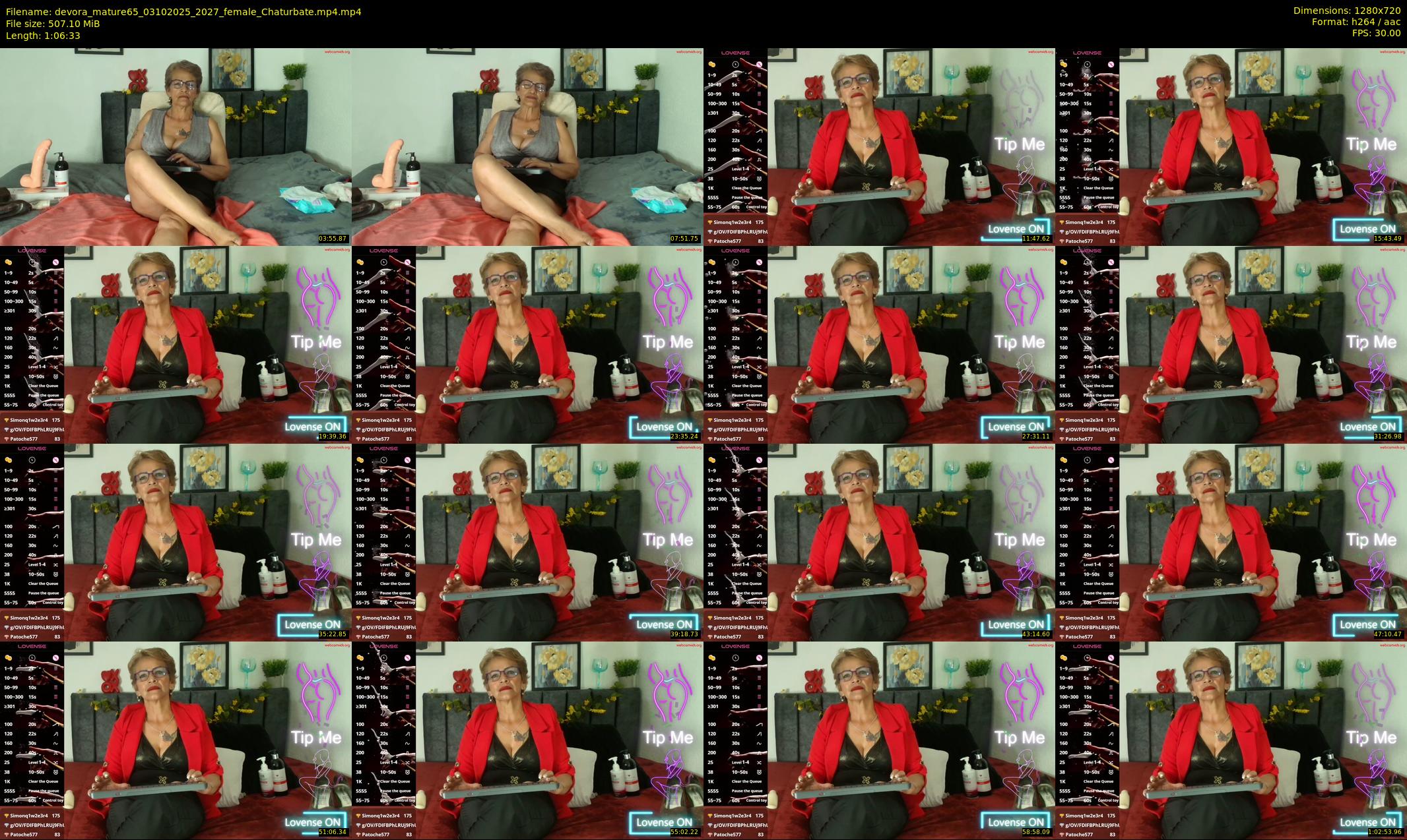 devora_mature65 — 67 minute Chaturbate female cam show recording, 720p, Oct 3, 2025