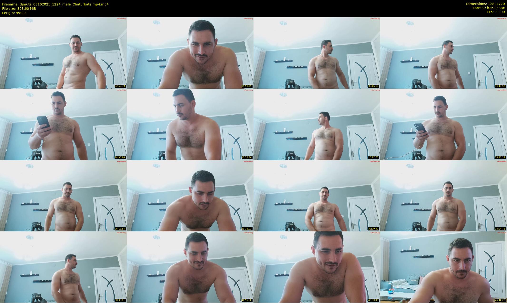 djmute — 50 minute Chaturbate male cam show recording, 720p, Oct 3, 2025