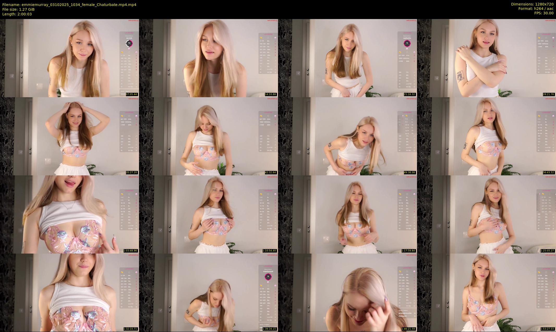 emmiemurray — 121 minute Chaturbate female cam show recording, 720p, Oct 3, 2025