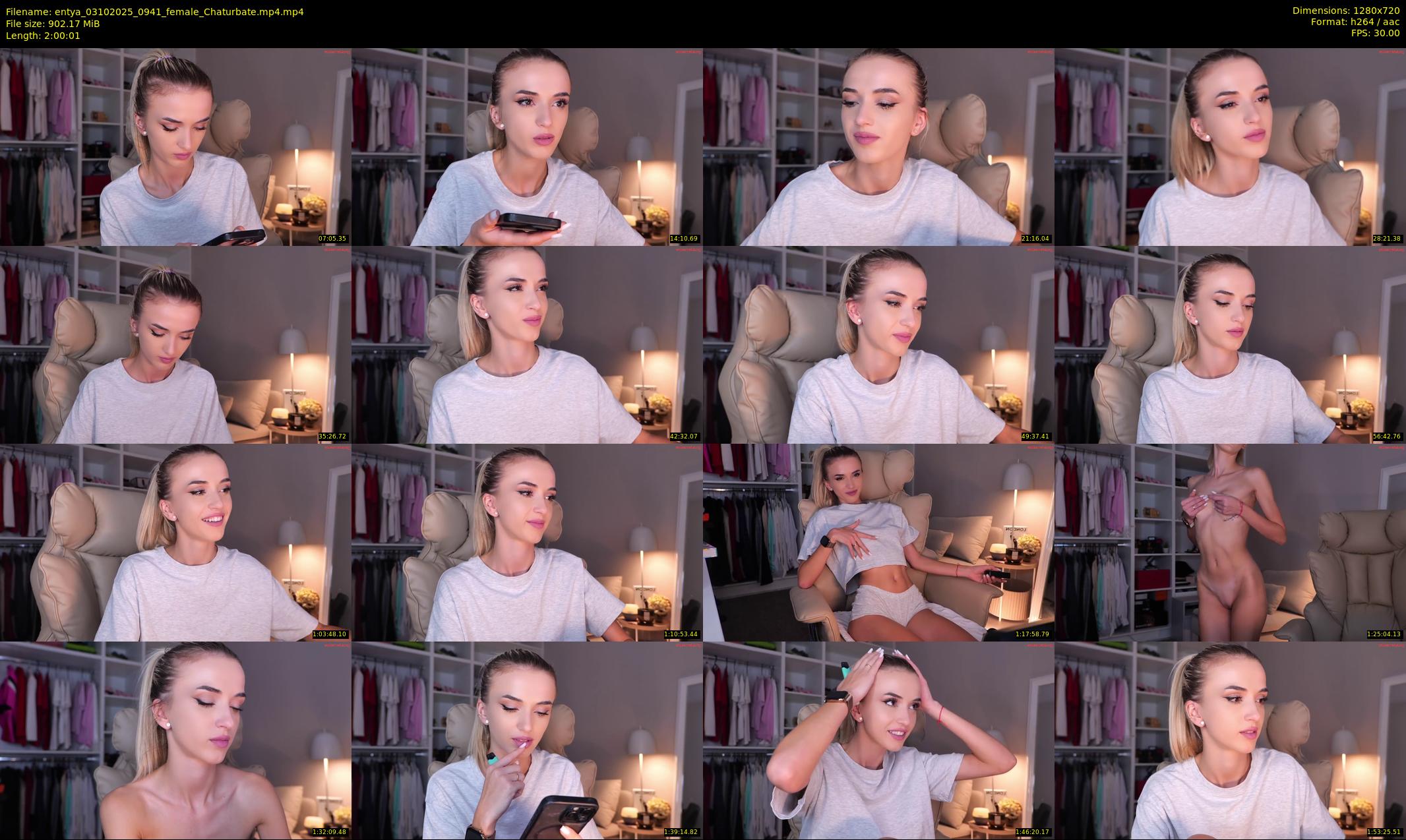 entya — 121 minute Chaturbate female cam show recording, 720p, Oct 3, 2025
