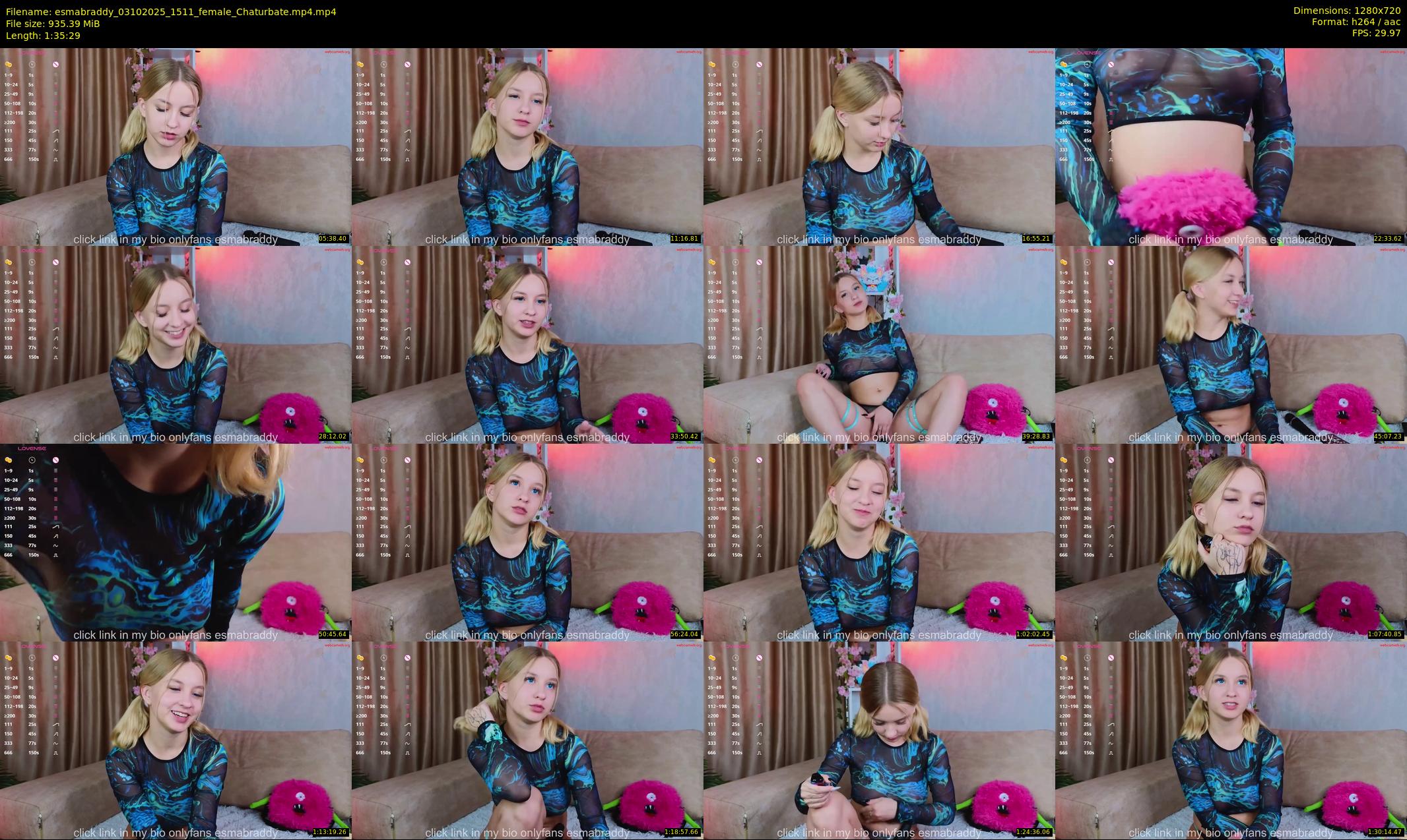 esmabraddy — 96 minute Chaturbate female cam show recording, 720p, Oct 3, 2025
