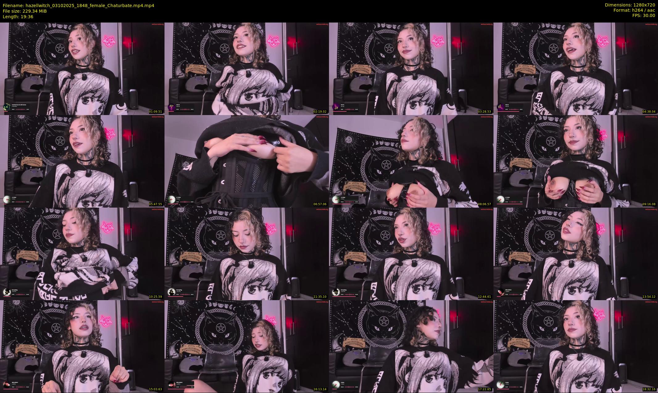 hazellwitch — 20 minute Chaturbate female cam show recording, 720p, Oct 3, 2025