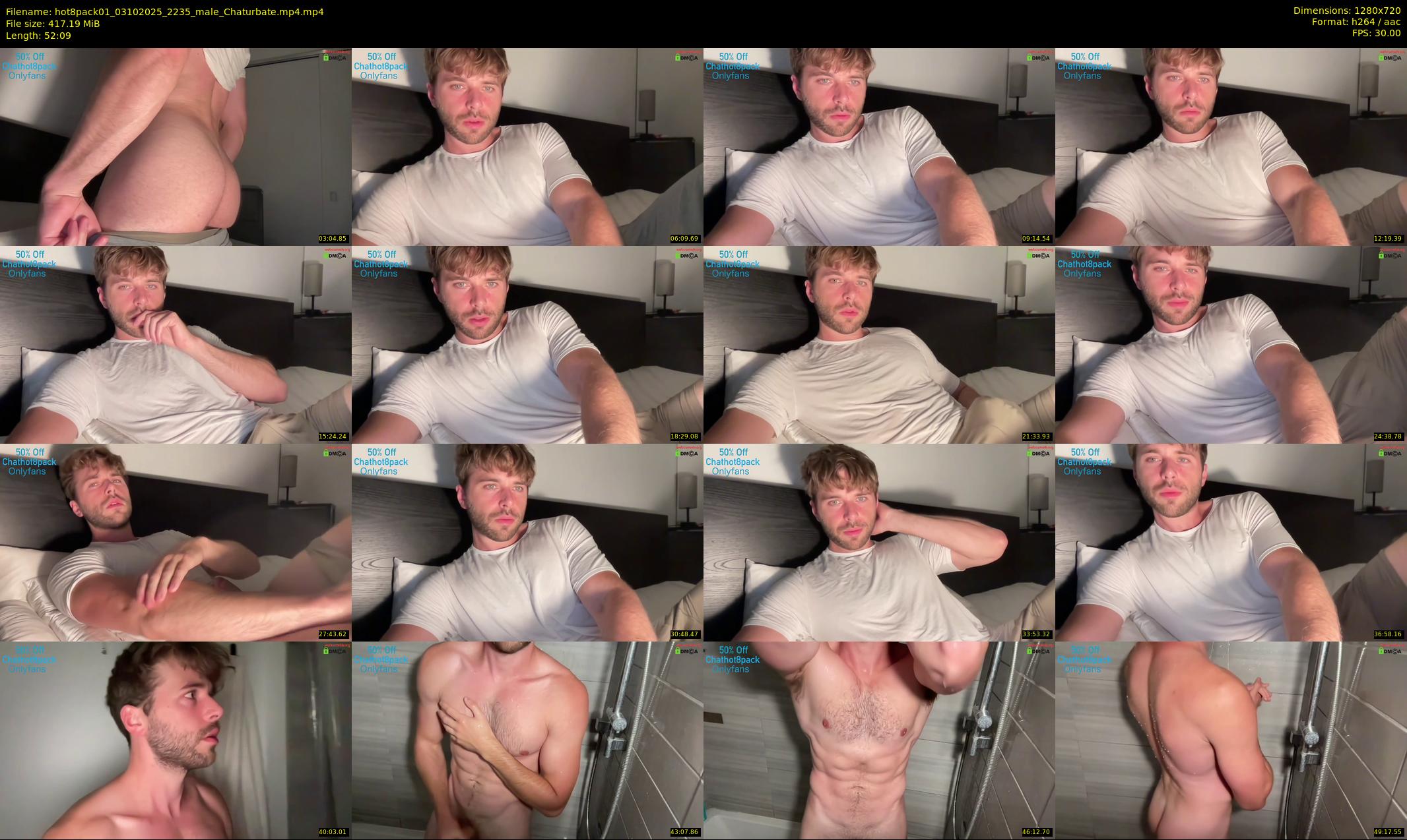 hot8pack01 — 53 minute Chaturbate male cam show recording, 720p, Oct 3, 2025