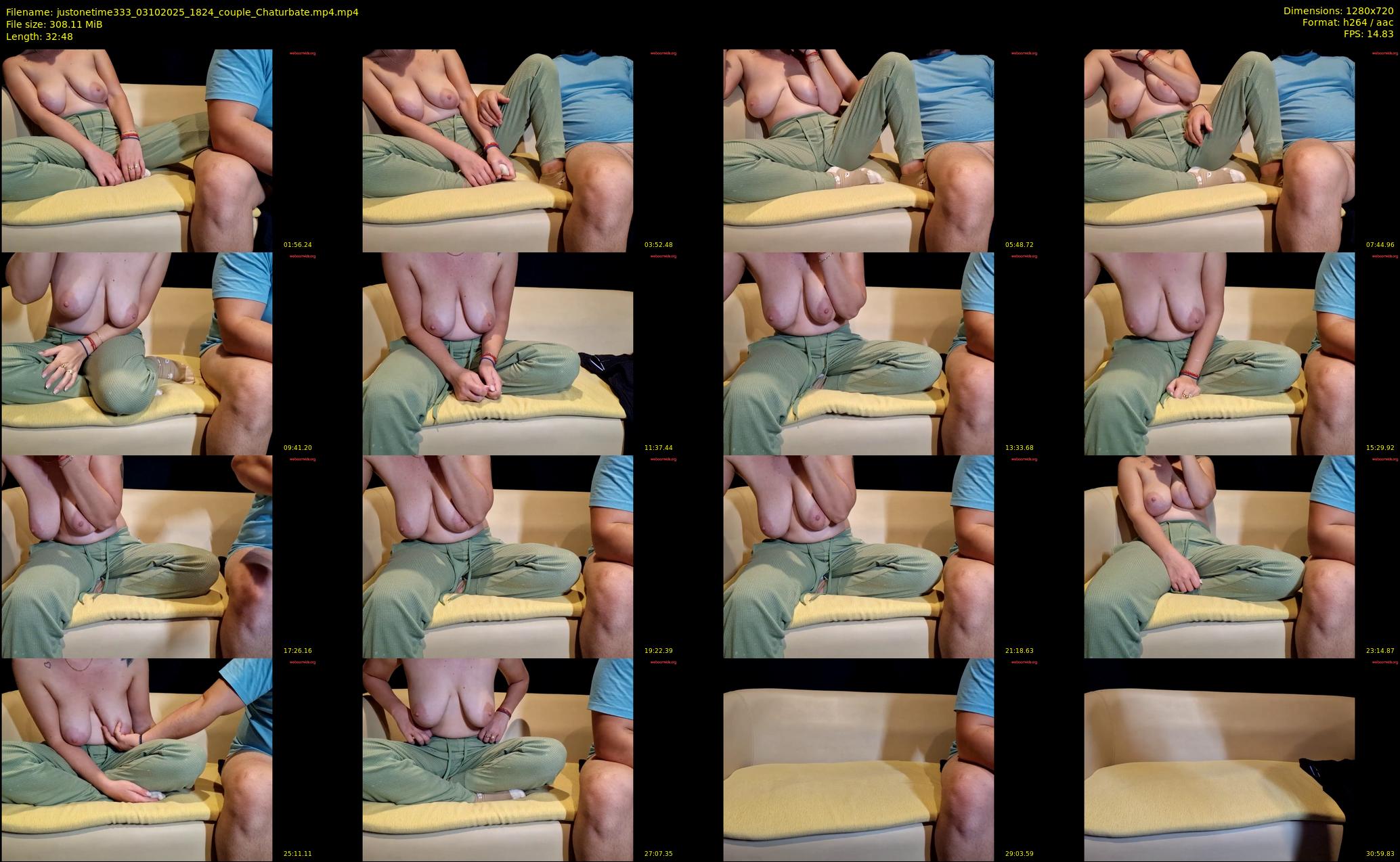 justonetime333 — 33 minute Chaturbate couple cam show recording, 720p, Oct 3, 2025