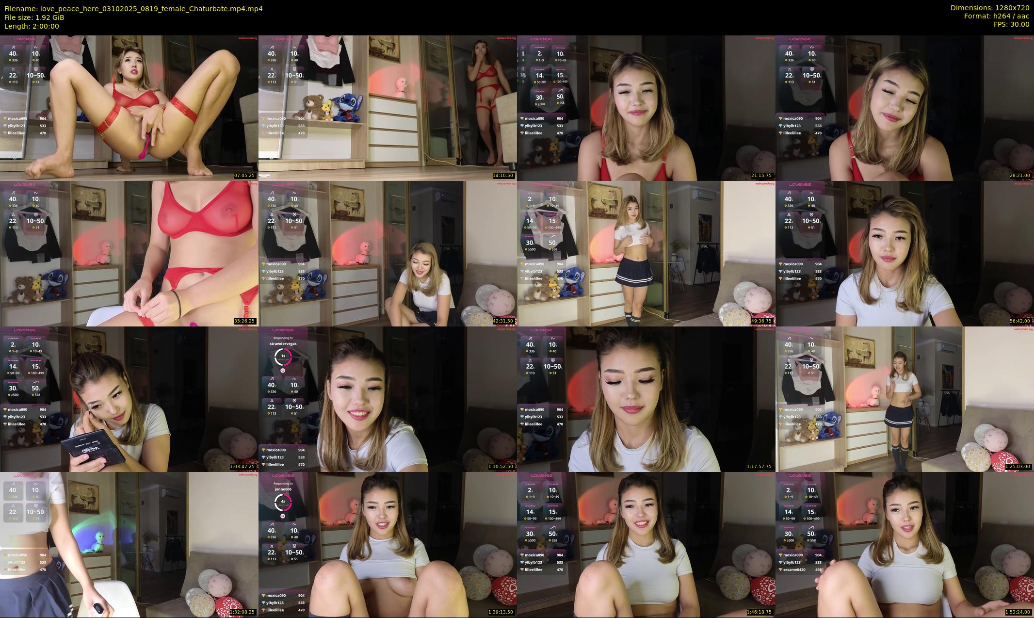 love_peace_here — 120 minute Chaturbate female cam show recording, 720p, Oct 3, 2025