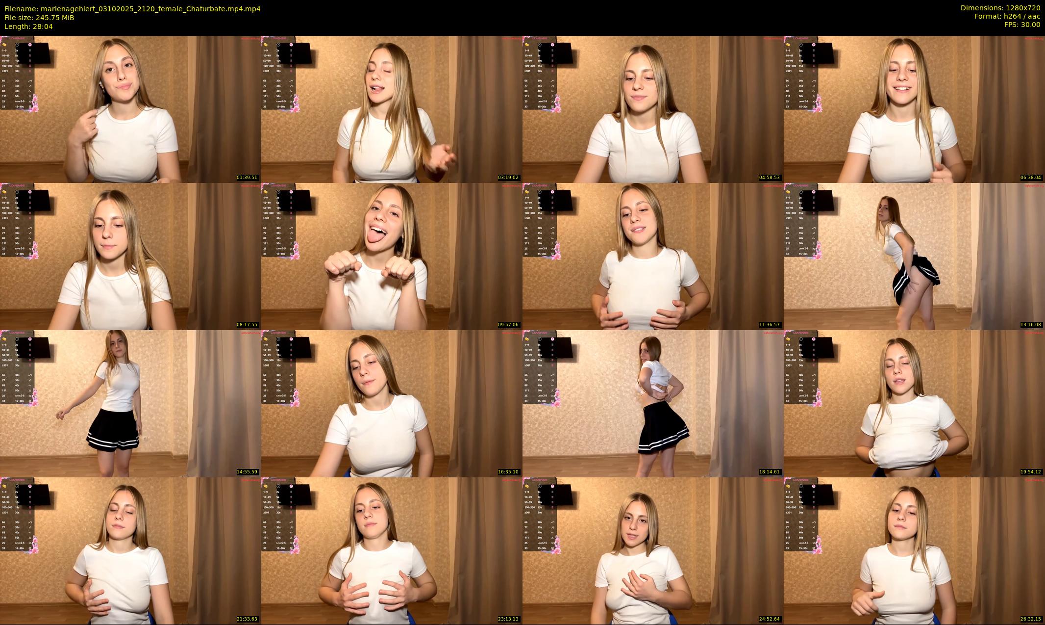 marlenagehlert — 29 minute Chaturbate female cam show recording, 720p, Oct 3, 2025