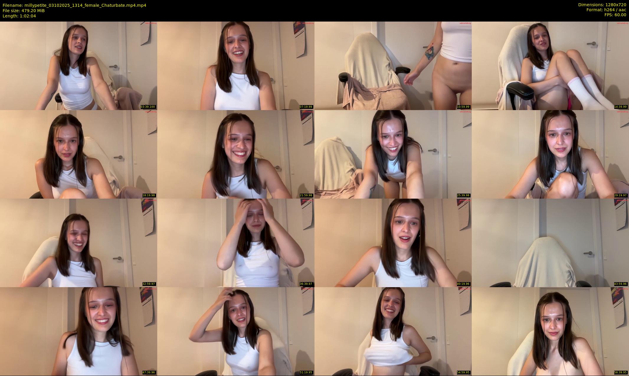 millypetite — 63 minute Chaturbate female cam show recording, 720p, Oct 3, 2025