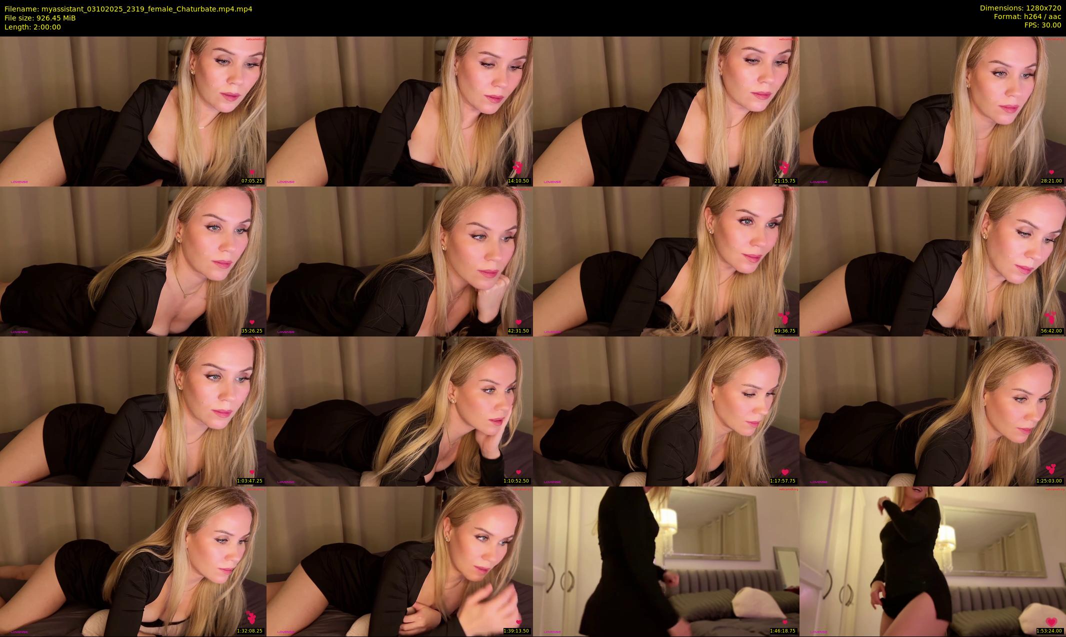 myassistant — 120 minute Chaturbate female cam show recording, 720p, Oct 3, 2025